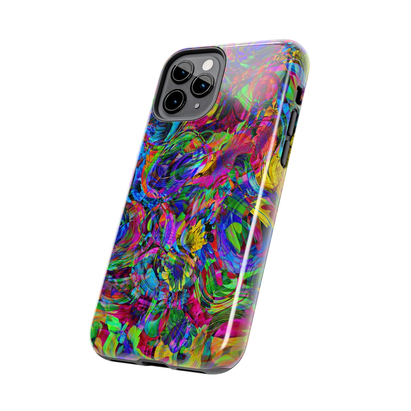 Rainbow Swirls Design Iphone Tough Phone Case