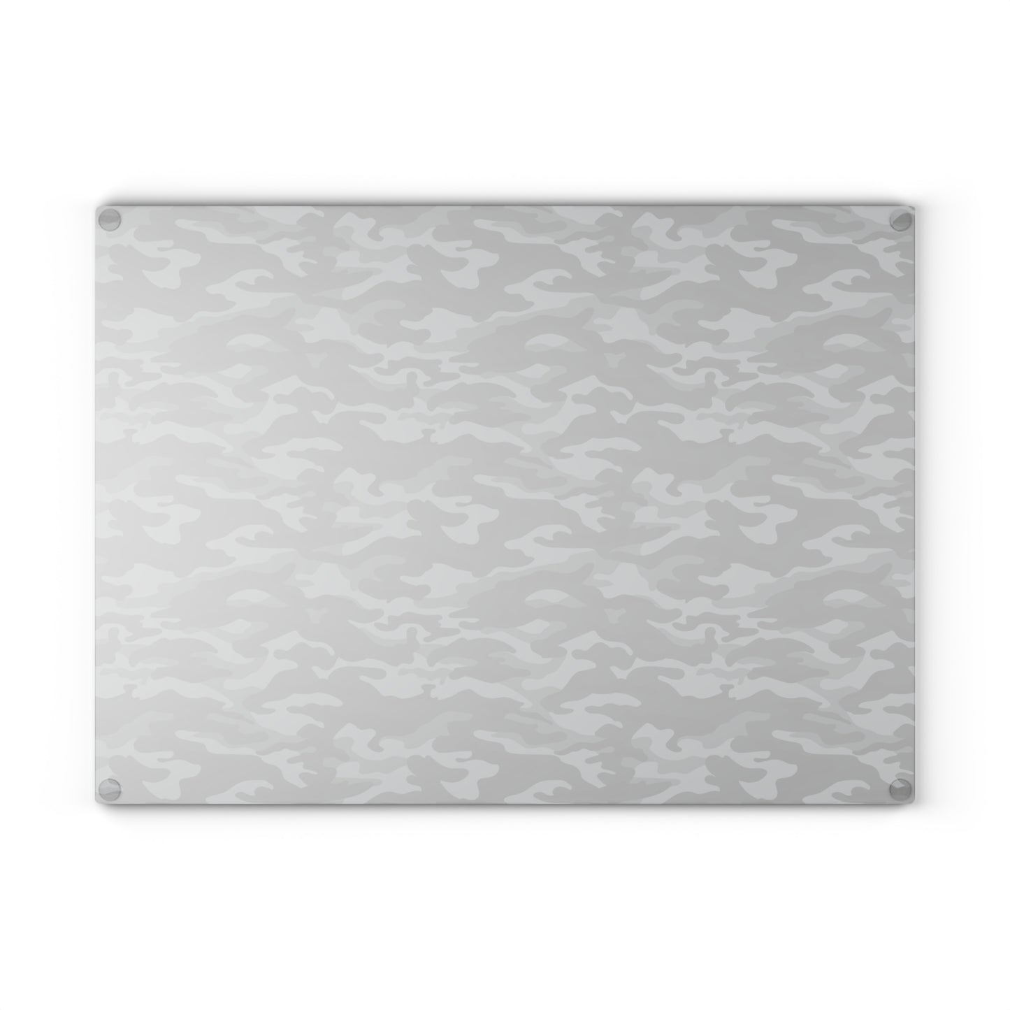 Gray and Black Camouflage Design - Glass Cutting Board  8" x 11" and 11" x 15"