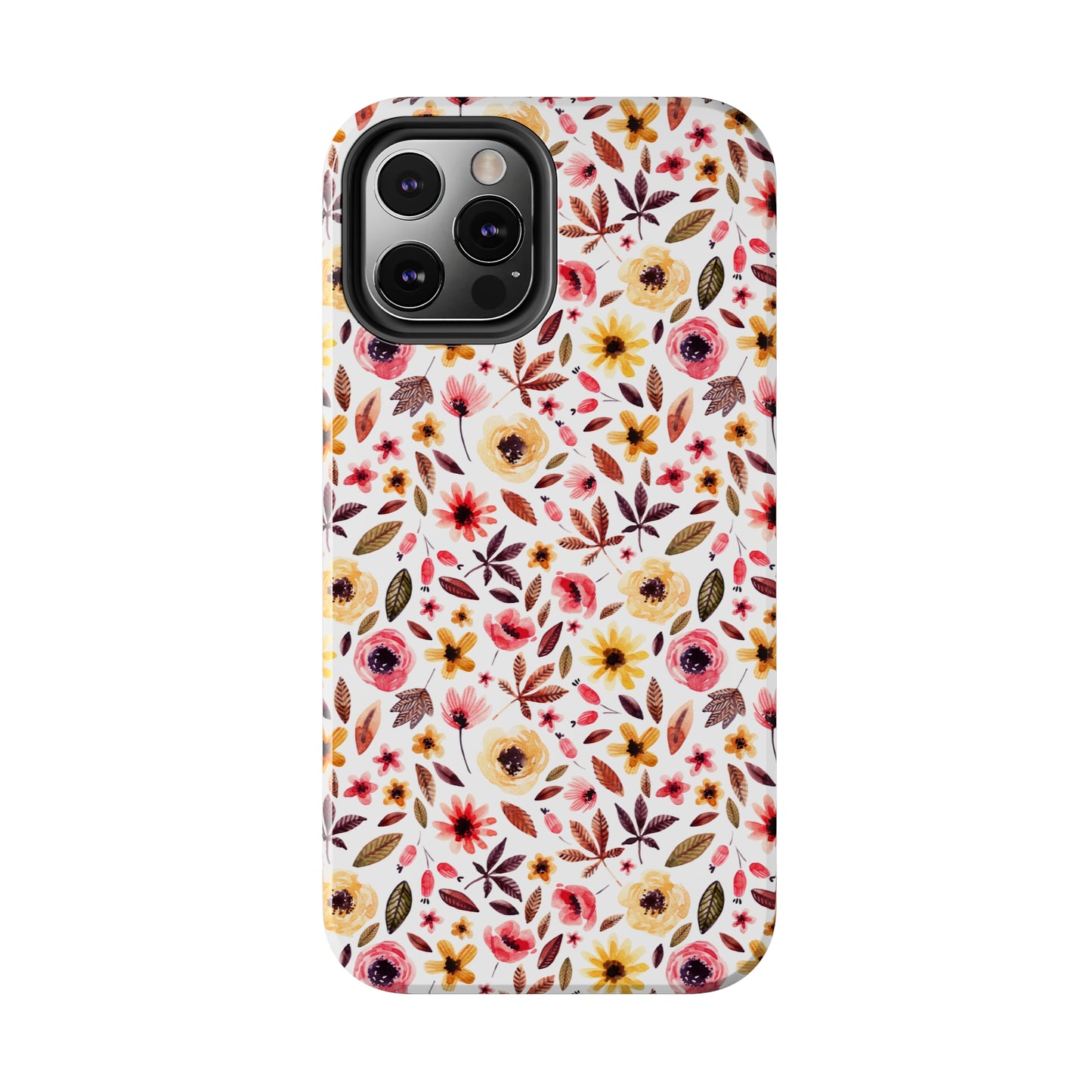 Pink & Yellow Spring Flowers Iphone Tough Phone Case