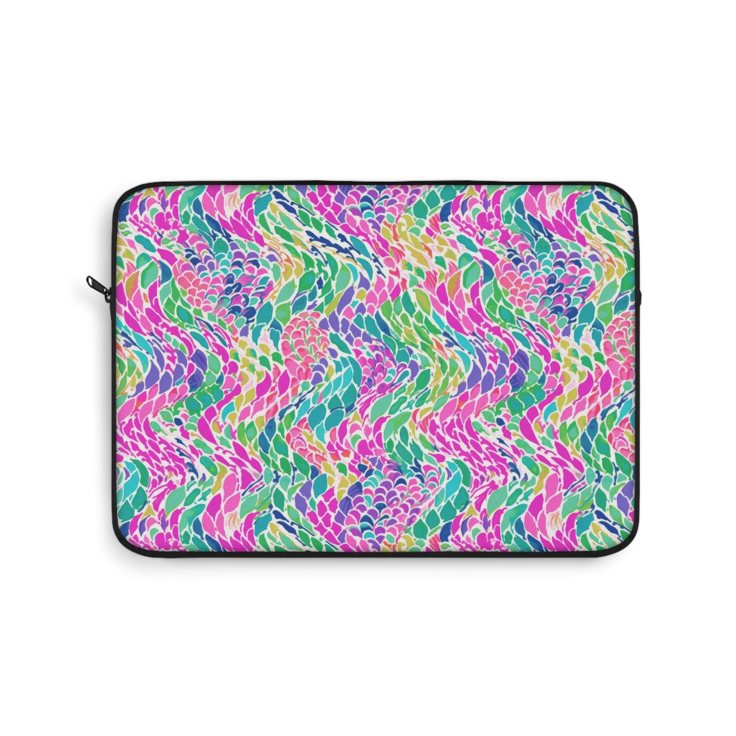 Enchanted Waves: Rainbow Mermaid Dancing in the Sea Laptop or Ipad Protective Sleeve Three Sizes Available