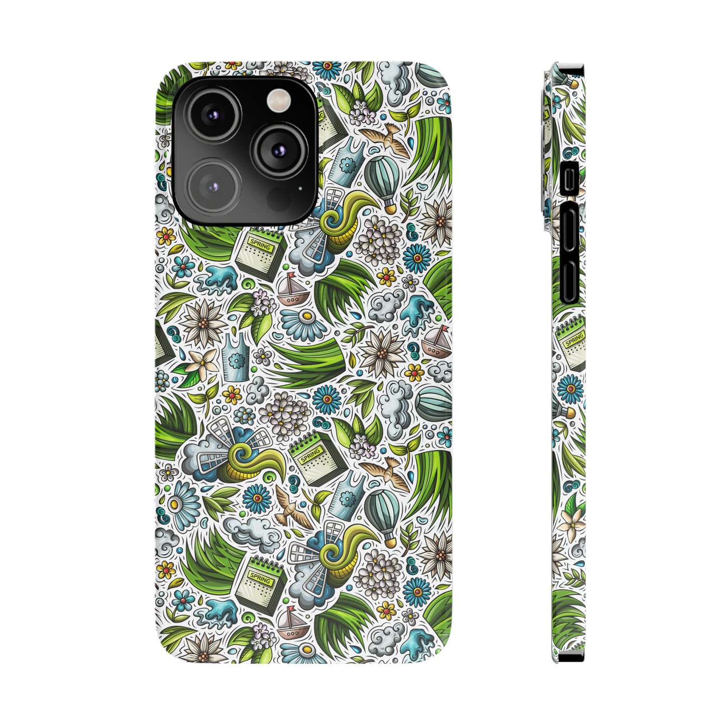 Spring Flowers and Gardening Design Iphone 15-12 Slim Phone Case