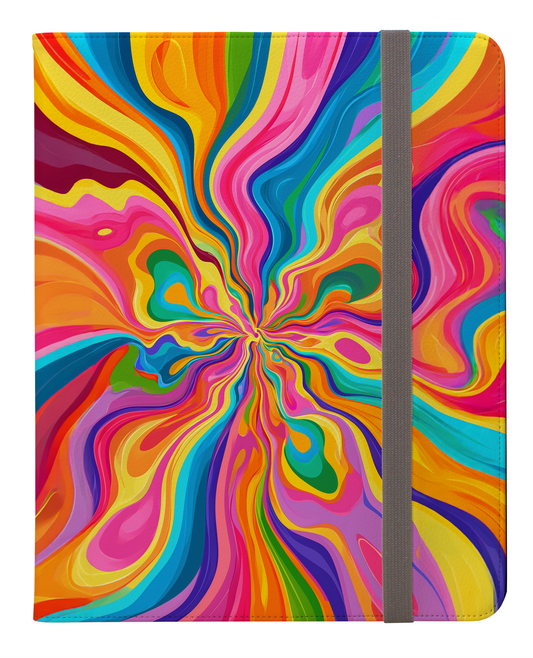 Color Rainbow Fusion Swirl Protective iPad Pro 11 & Pro 12.9 Protective Case and Pencil Holder