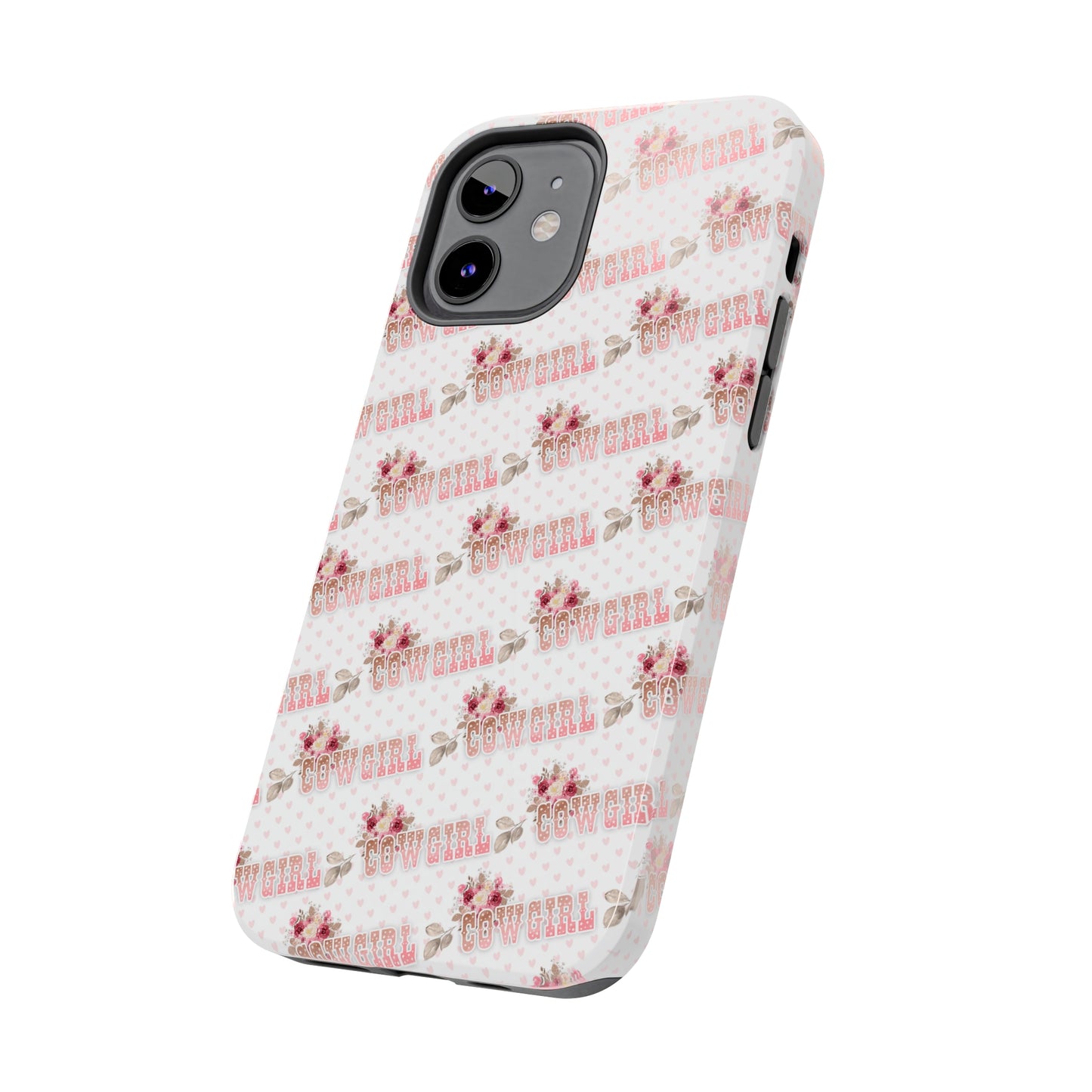 Pink Cowgirl and Flowers Iphone Tough Phone Case