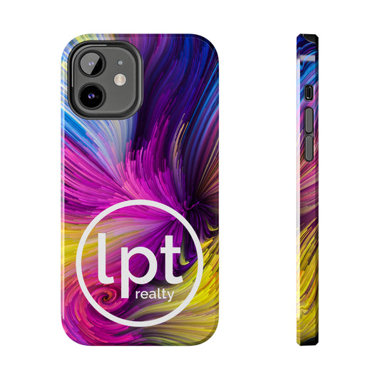 LPT Realty Logo -  Rainbow Swirl Abstract Iphone Tough Phone Case