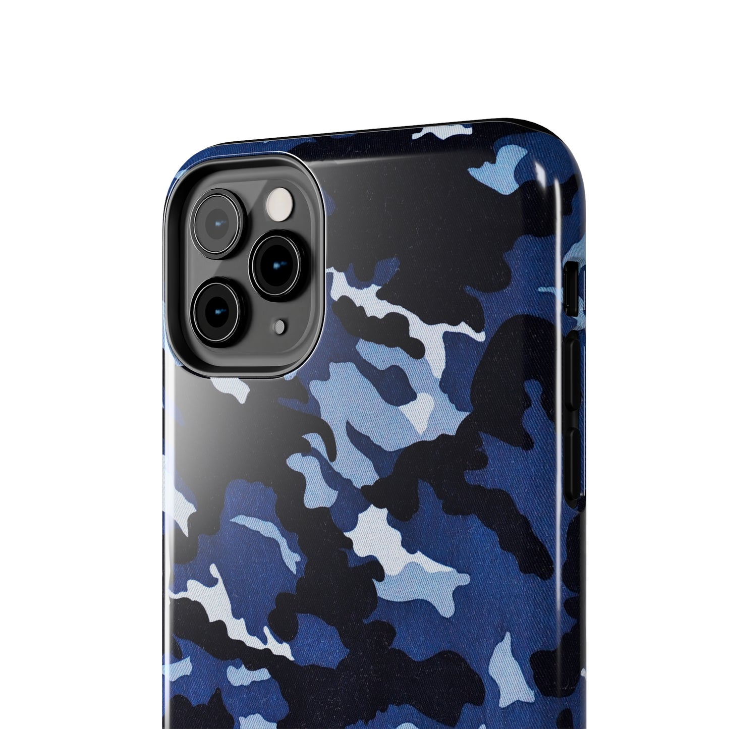 Deep Sea Concealment: Navy Blue Camouflage Iphone Tough Phone Case