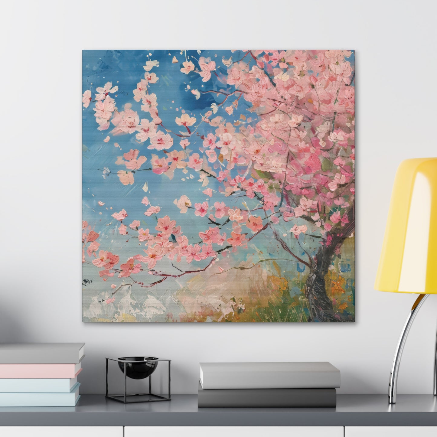 Cherry Blossoms in the Morning Sunrise Print on Canvas Gallery Wraps  - 5 Sizes