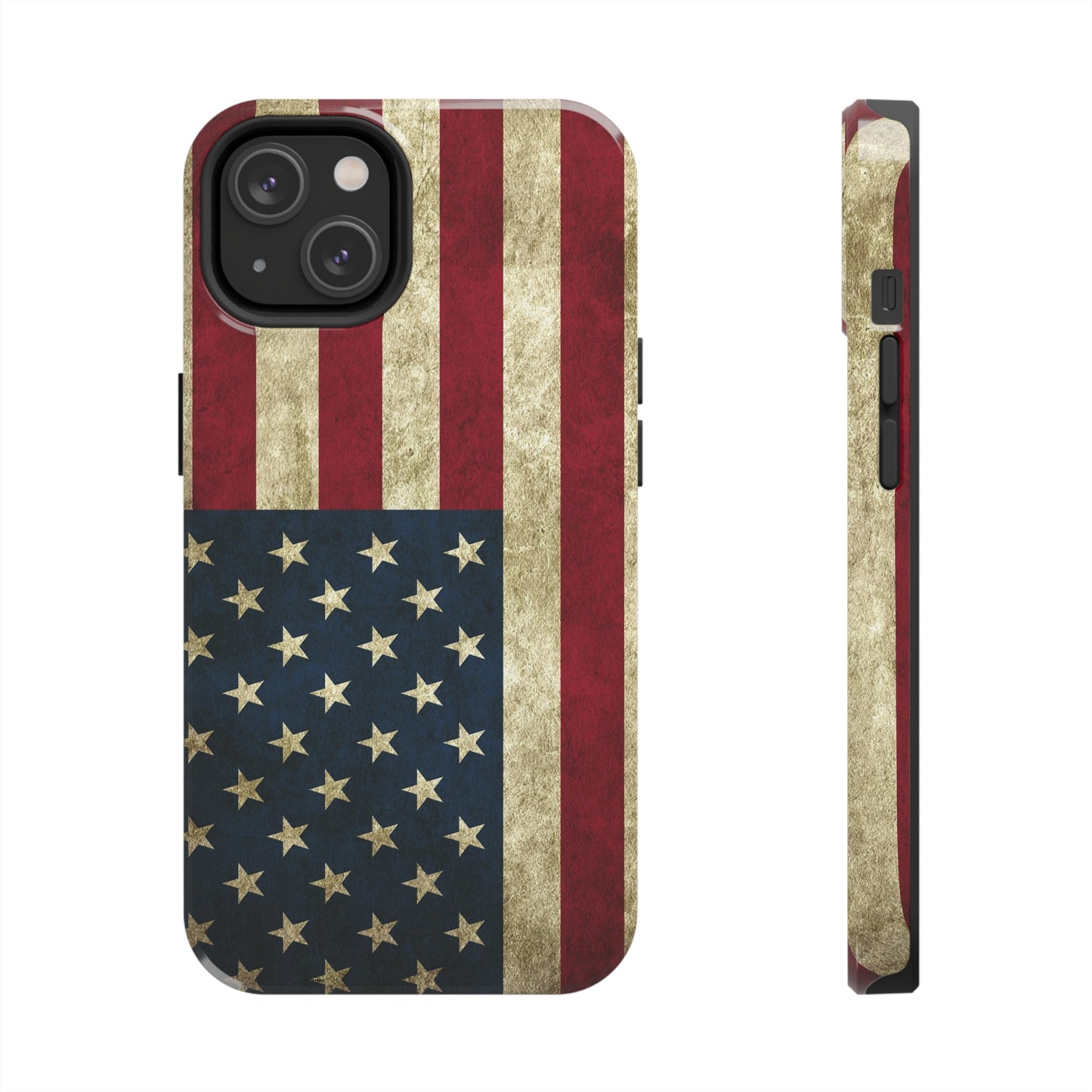 Rugged American Flag Iphone Tough Phone Case