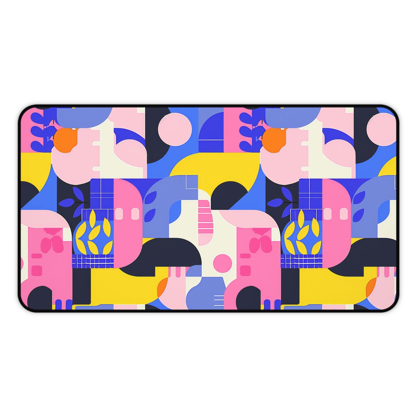 Pop Art in Vibrant Bold Geometric Colors Extended Gaming Mouse Pad  Desk Mat  - 3 Sizes