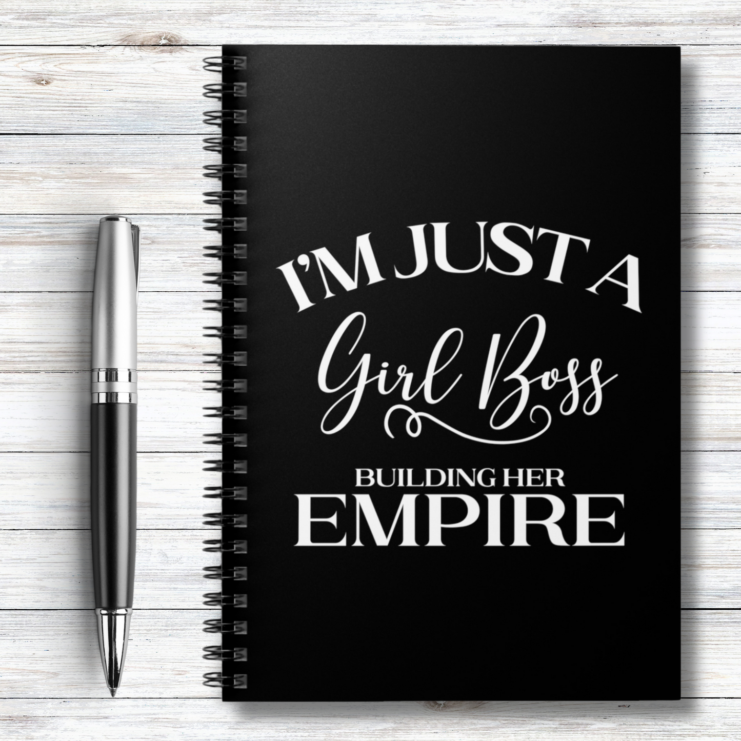 I'm Just A Girl Boss Building Her Empire  - Spiral Notebook Ruled Line 6"x8"