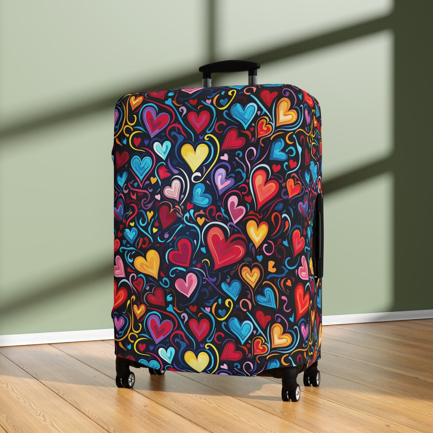 Whimsical Colorful Heart Design  - Luggage Protector and Cover 3 Sizes