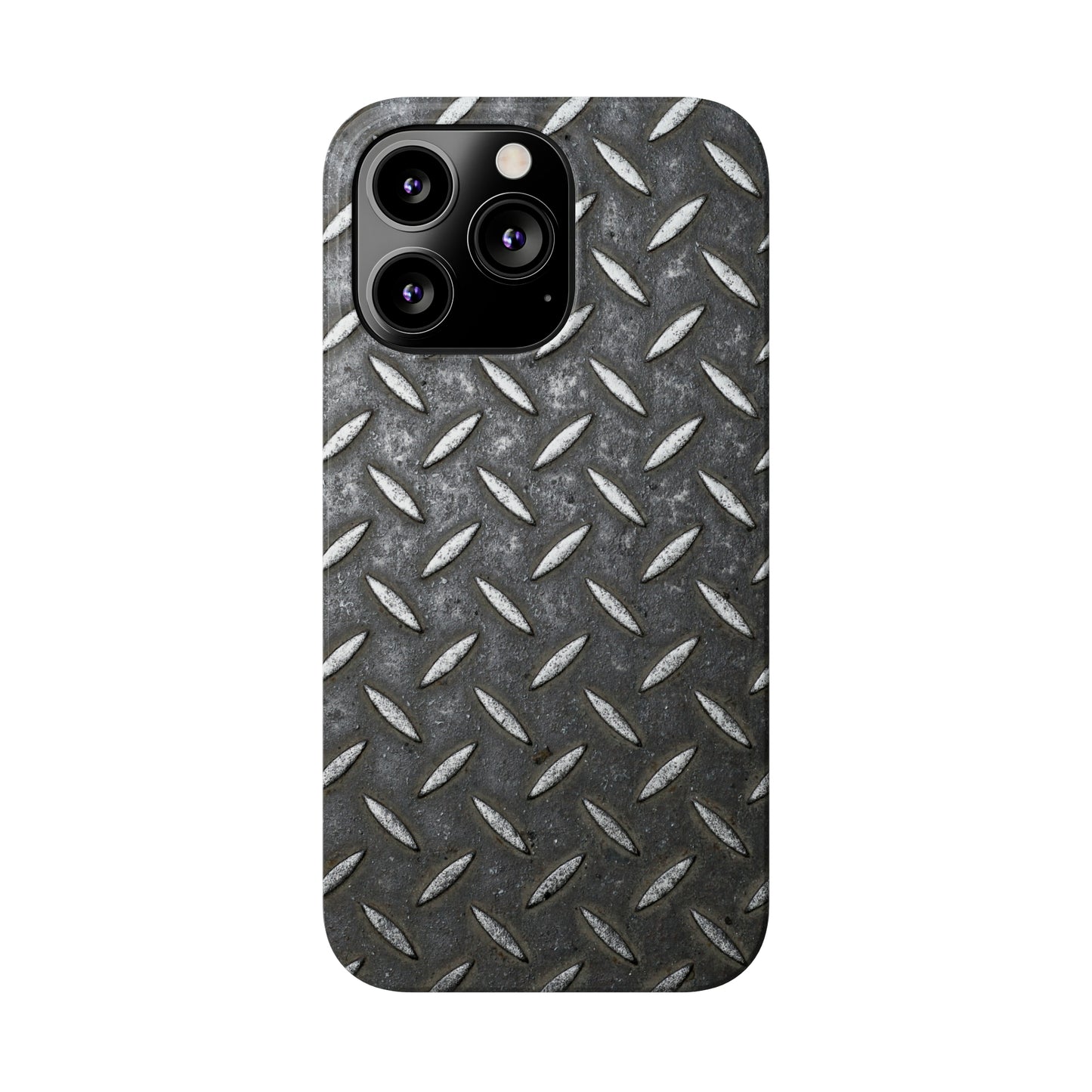 Steel Diamond Plate Design Iphone 15-12 Slim Phone Case