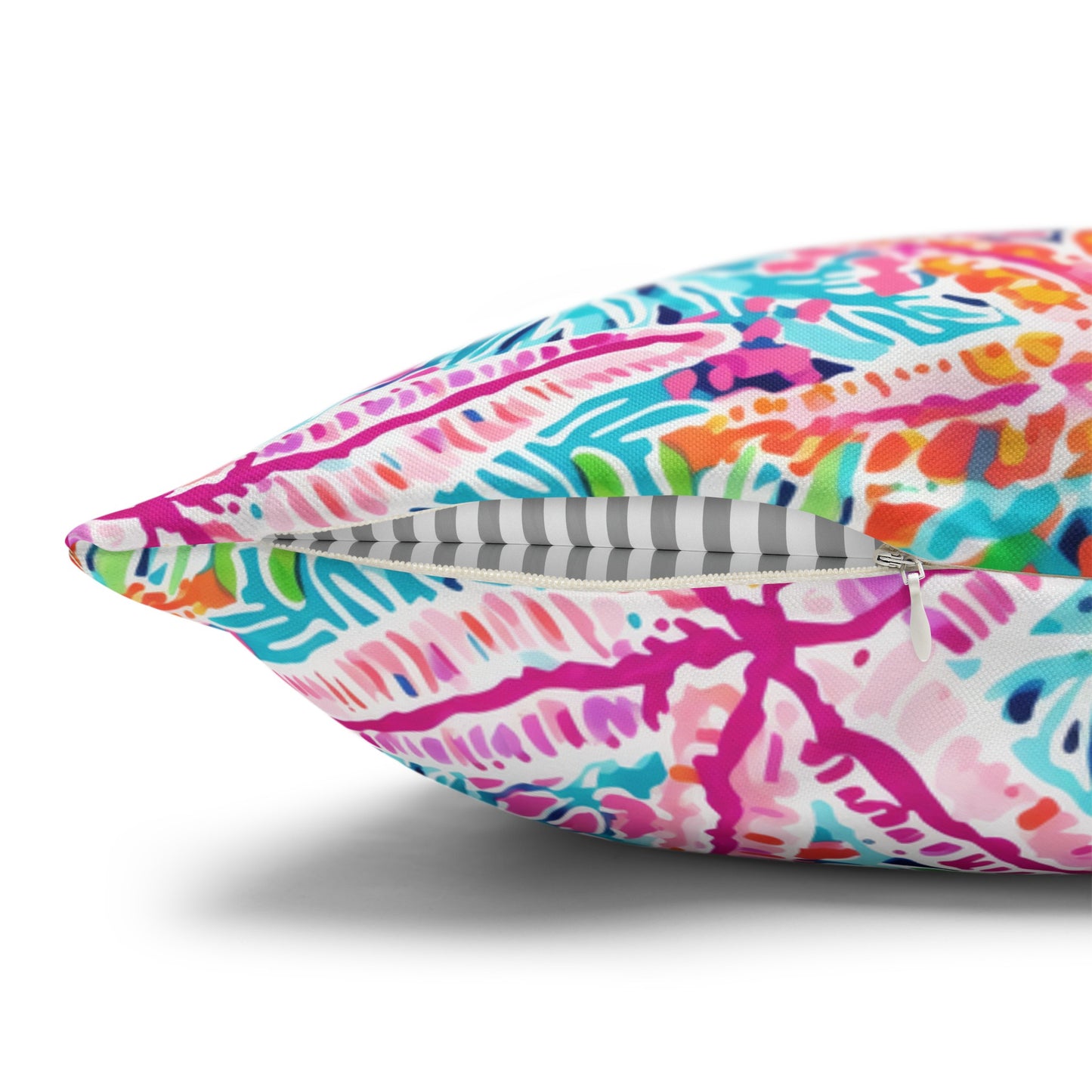 Oceanic Opulence: Vibrant Watercolor Starfish in a Sea of Color Spun Polyester Square Pillowcase 4 Sizes