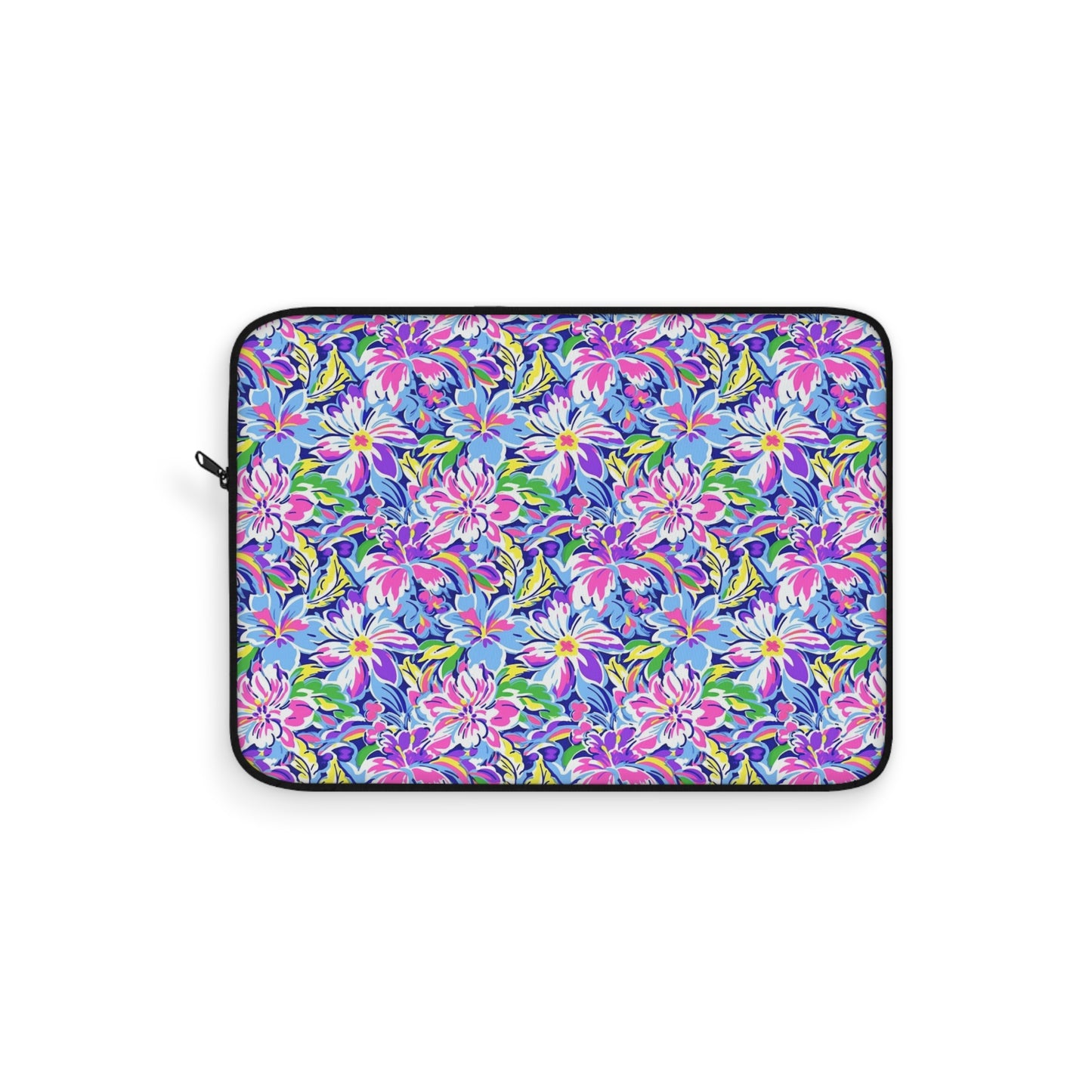 Tropical Burst: Vibrant Summer Flowers in Full Bloom Laptop or Ipad Protective Sleeve Three Sizes Available