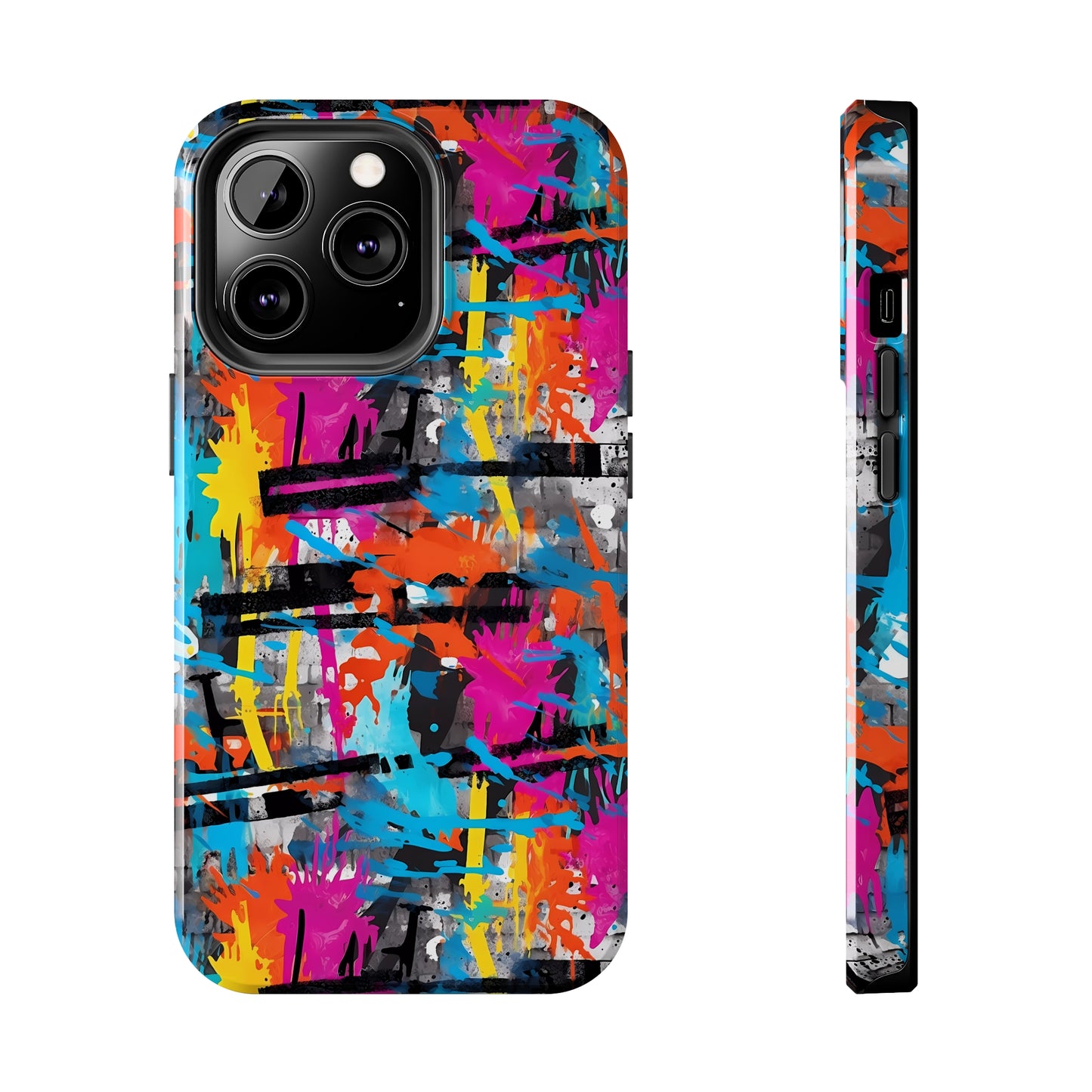 Rainbow Color Abstract Graffiti Design Iphone Tough Phone Case