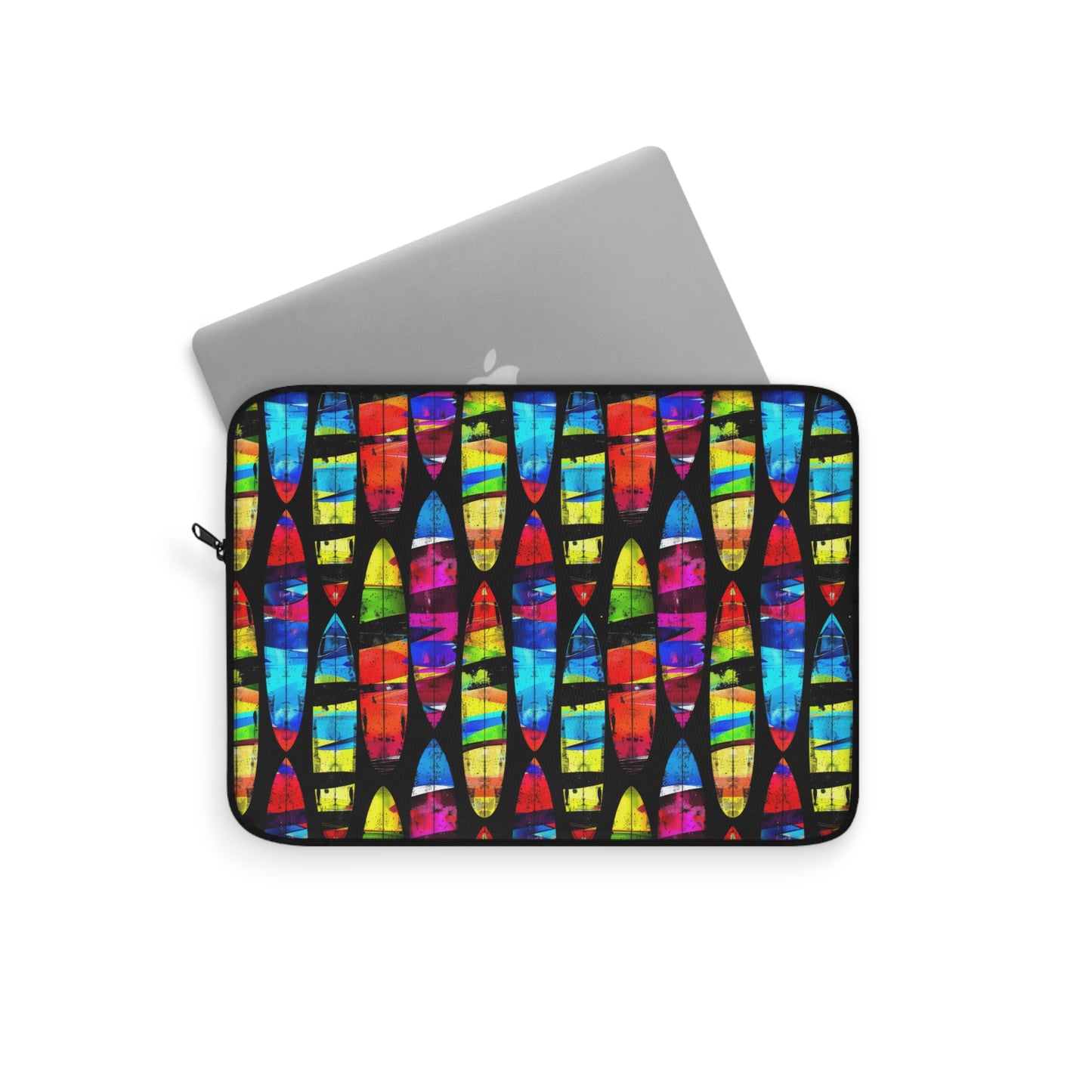 Prismatic Waves: Surfing on Rainbow Dreams Laptop or Ipad Protective Sleeve 3 Sizes Available