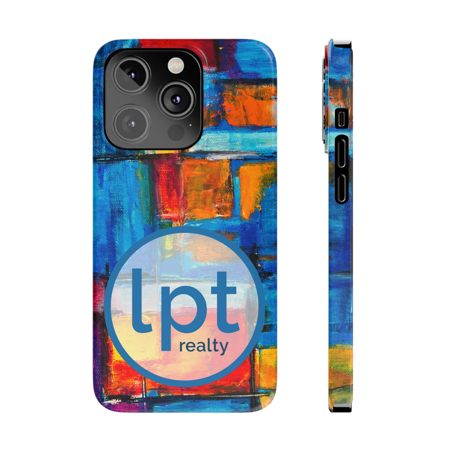 LPT Realty Logo -  Rainbow Abstract Painting Iphone 15-12 Slim Phone Case