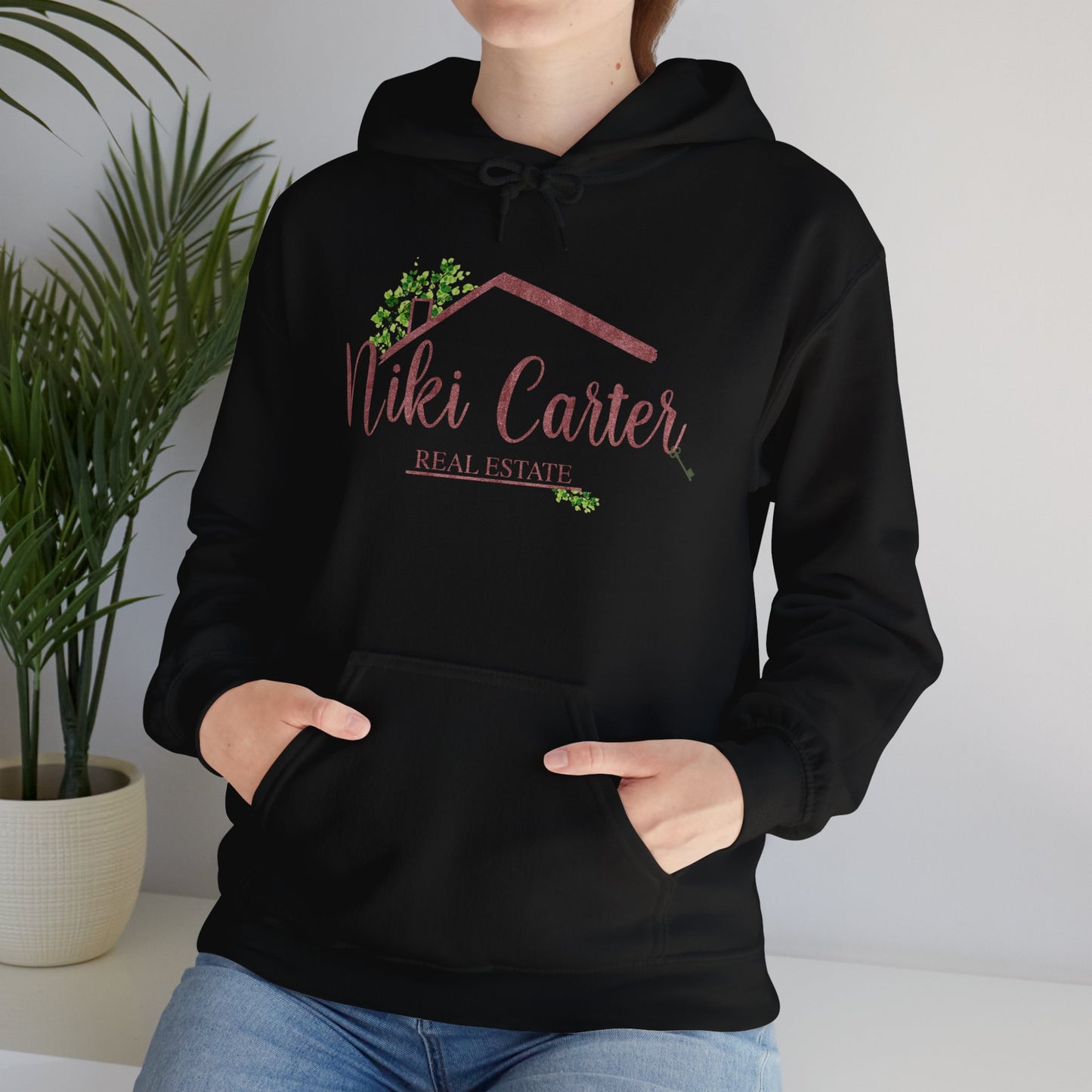 Niki Carter Blush Sparkle Logo -  Hooded Sweatshirt S - 5XL