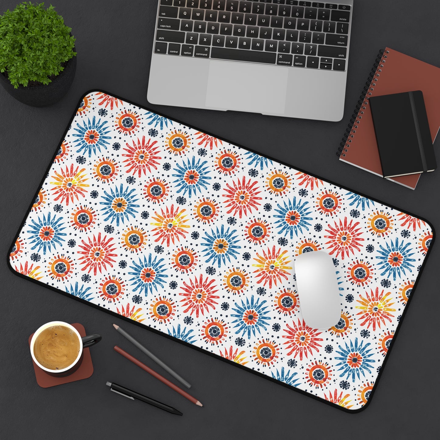 Sunny Burst of Sunflowers in Vibrant Colors Extended Gaming Mouse Pad  Desk Mat  - 3 Sizes