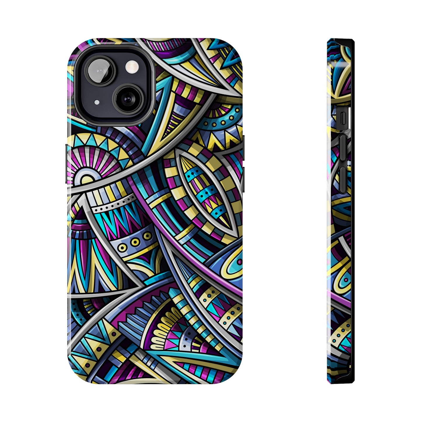 Tribal Colorful Abstract Design Iphone Tough Phone Case