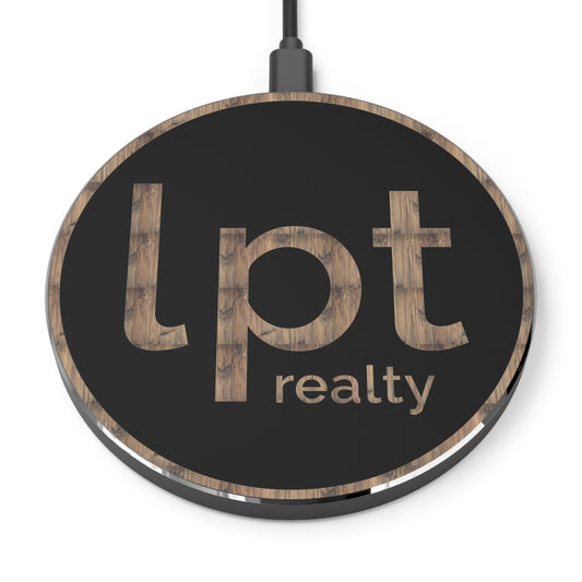 Wireless 10W Charger  - LPT Realty Logo Wood Design