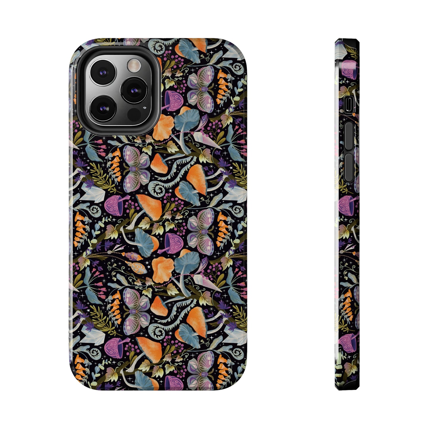 Whimsical Witches' Haven Mystical Garden of Mushrooms and Butterflies Iphone Tough Phone Case