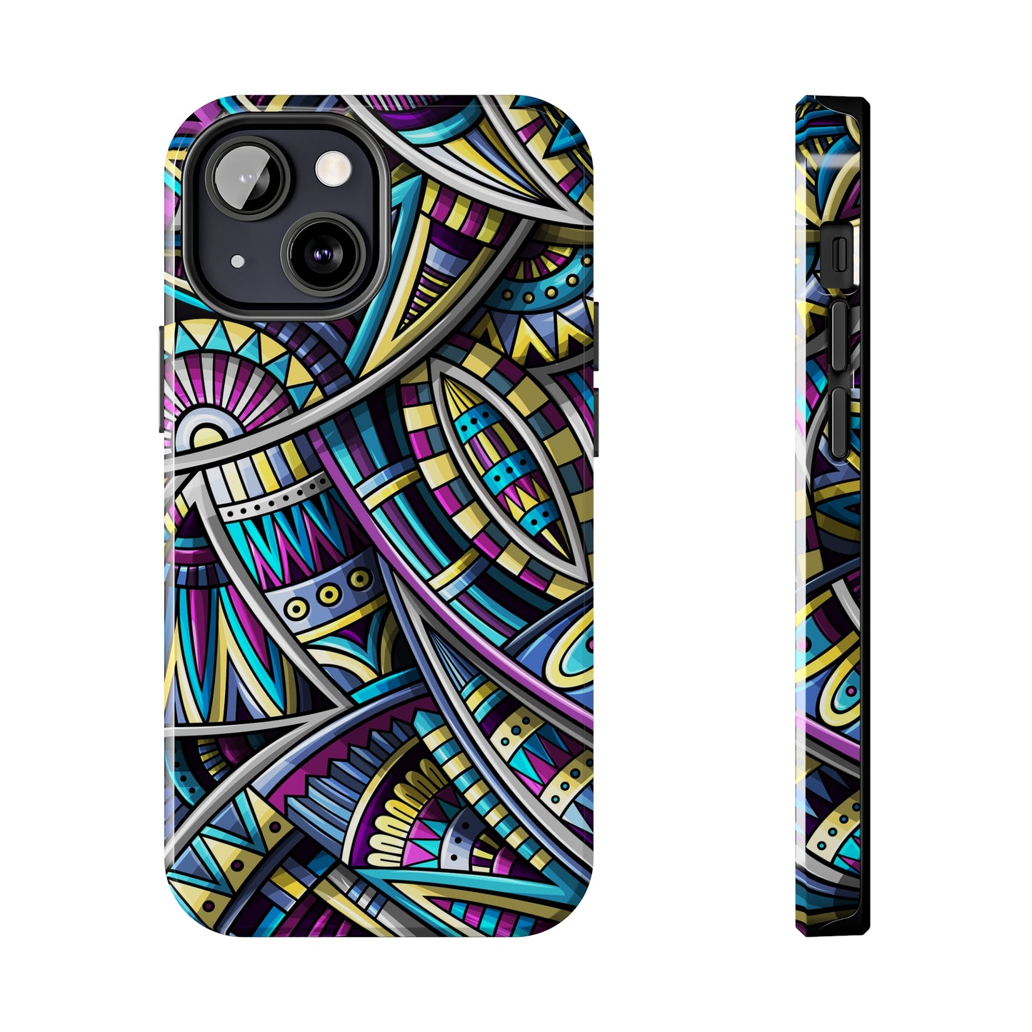 Tribal Colorful Abstract Design Iphone Tough Phone Case