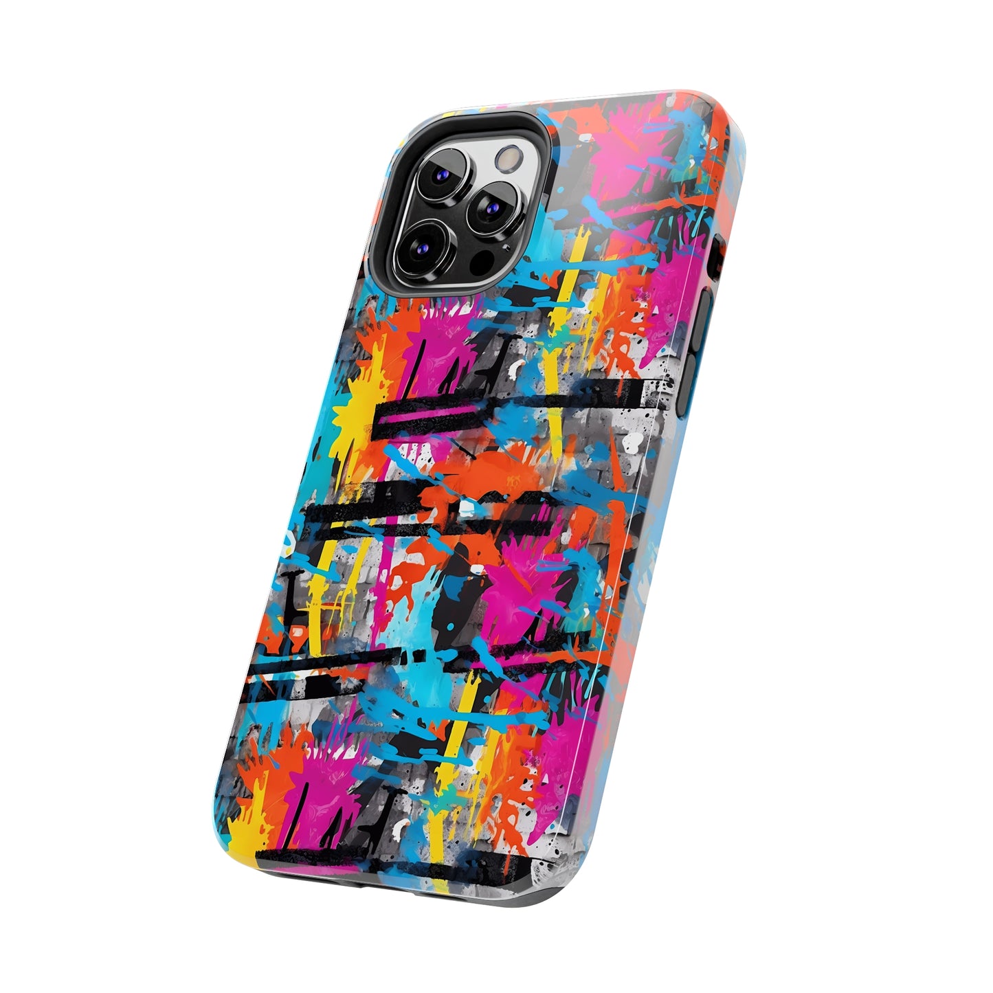 Rainbow Color Abstract Graffiti Design Iphone Tough Phone Case