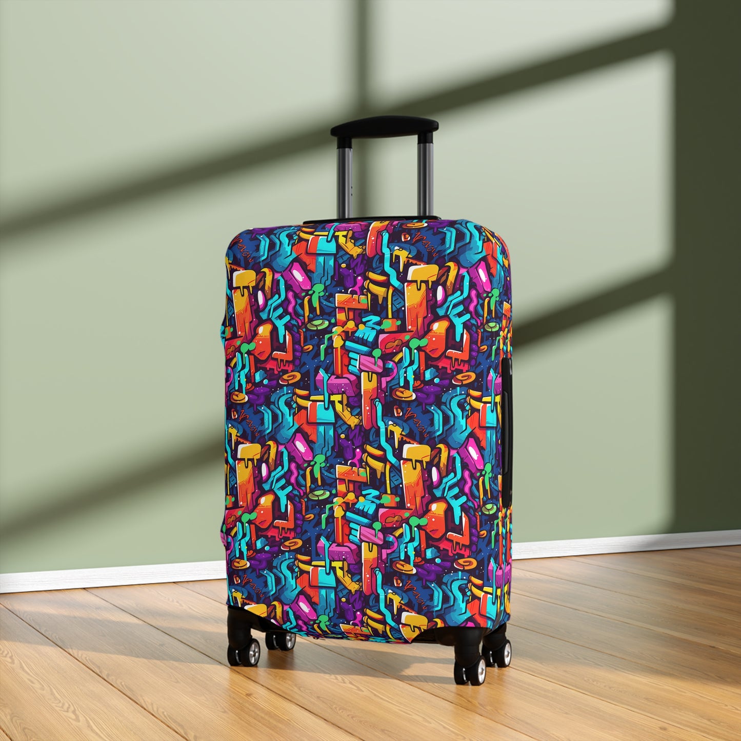 3D Abstract Colorful Street Graffiti Art Design  - Luggage Protector and Cover 3 Sizes