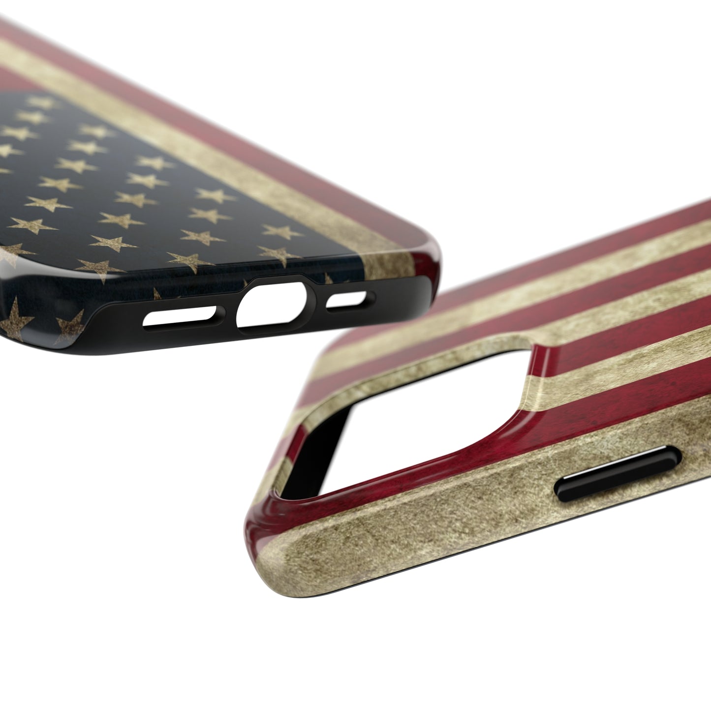 Rugged American Flag Iphone Tough Phone Case