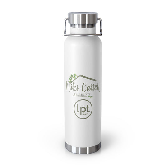 Niki Carter Olive Logo & LPT  - 22 oz Copper Vacuum Insulated Bottle Multiple Colors