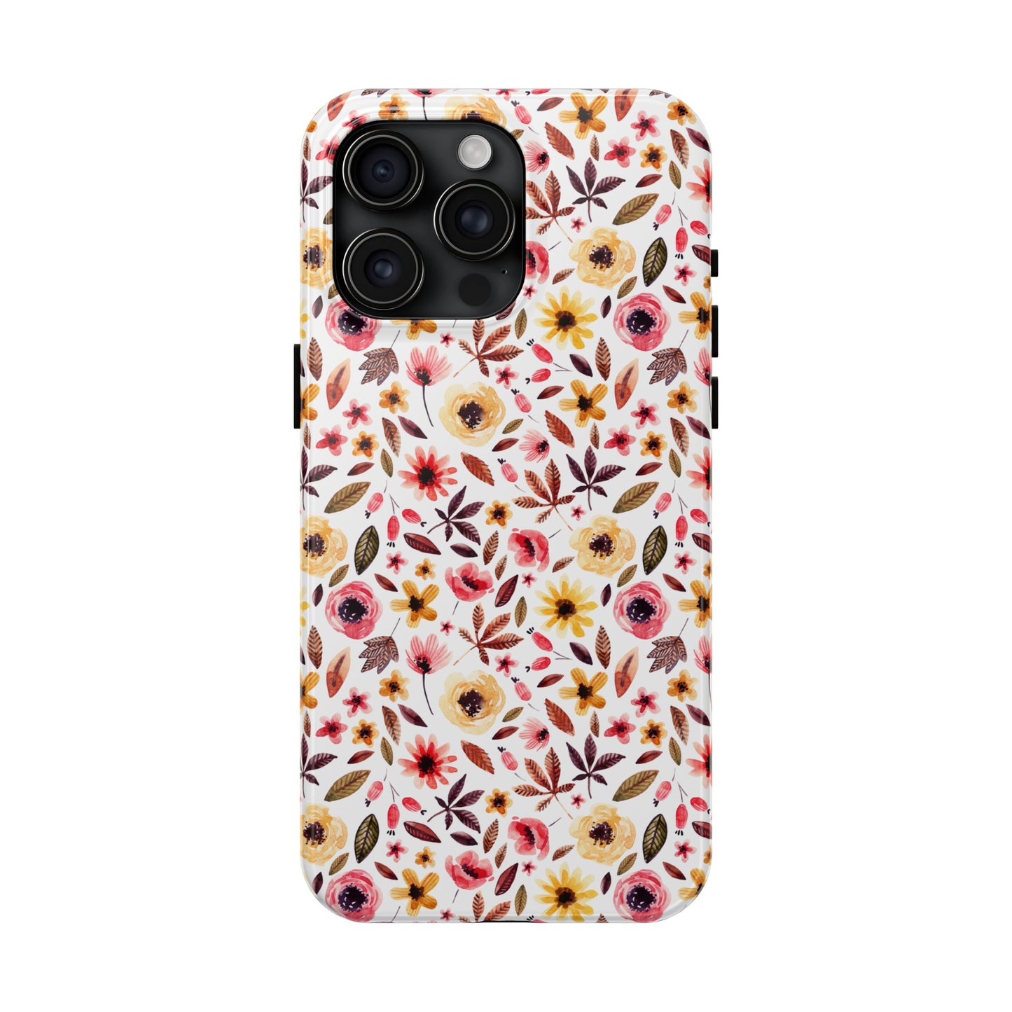 Pink & Yellow Spring Flowers Iphone Tough Phone Case