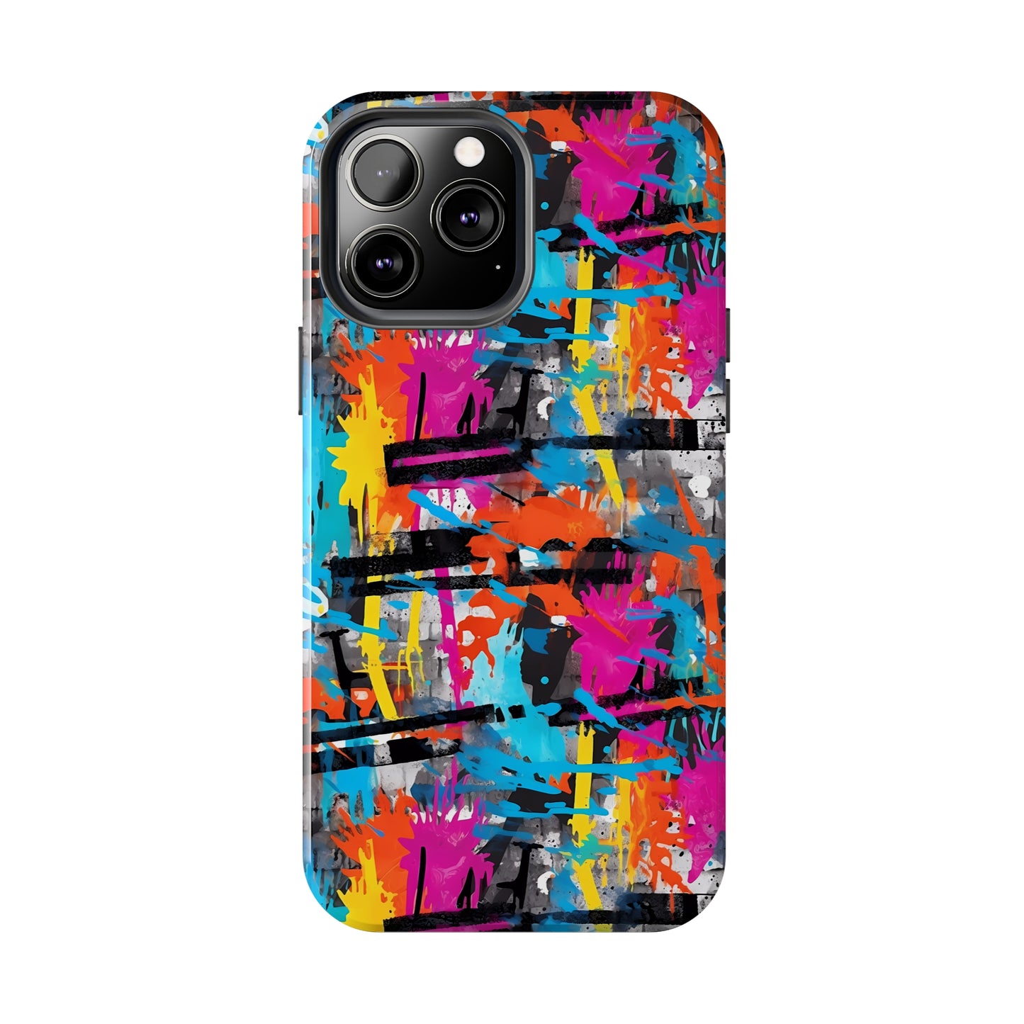 Rainbow Color Abstract Graffiti Design Iphone Tough Phone Case