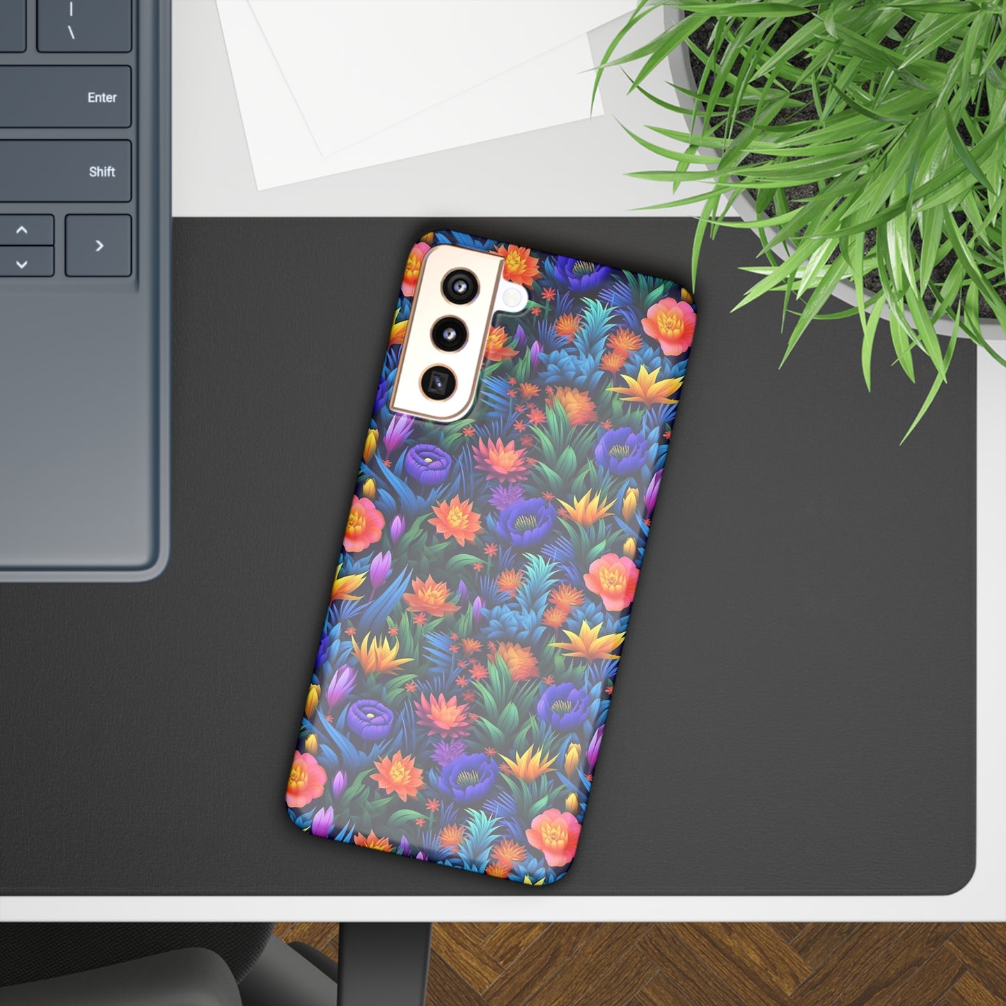 3D Tropical Bright Flowers Samsung Slim Cases