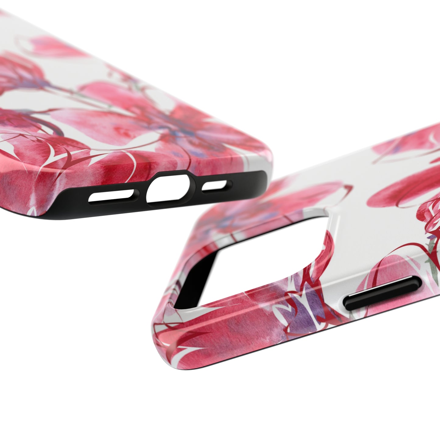 Large Pink Flower Iphone Tough Phone Case