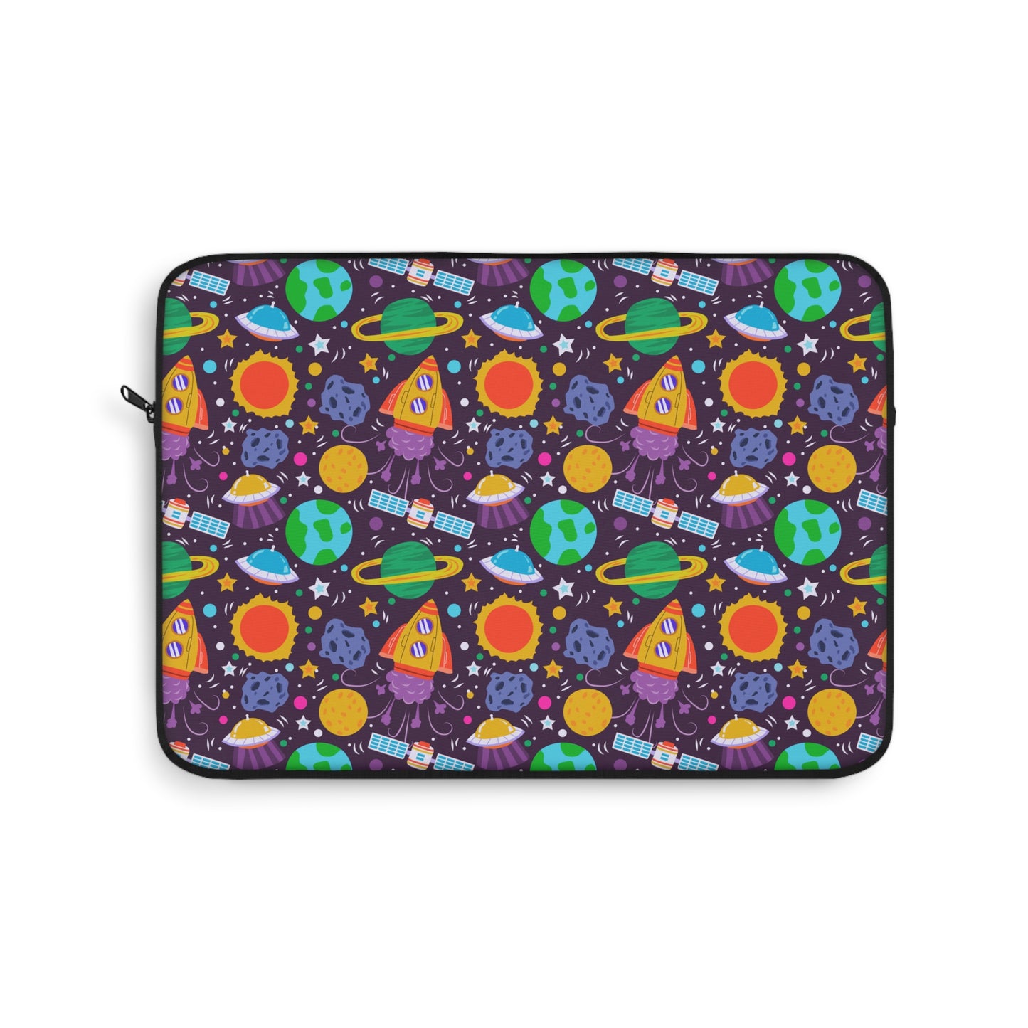 Galactic Adventure: Kids' Spaceships, Planets, and Stars Laptop or Ipad Protective Sleeve 3 Sizes Available