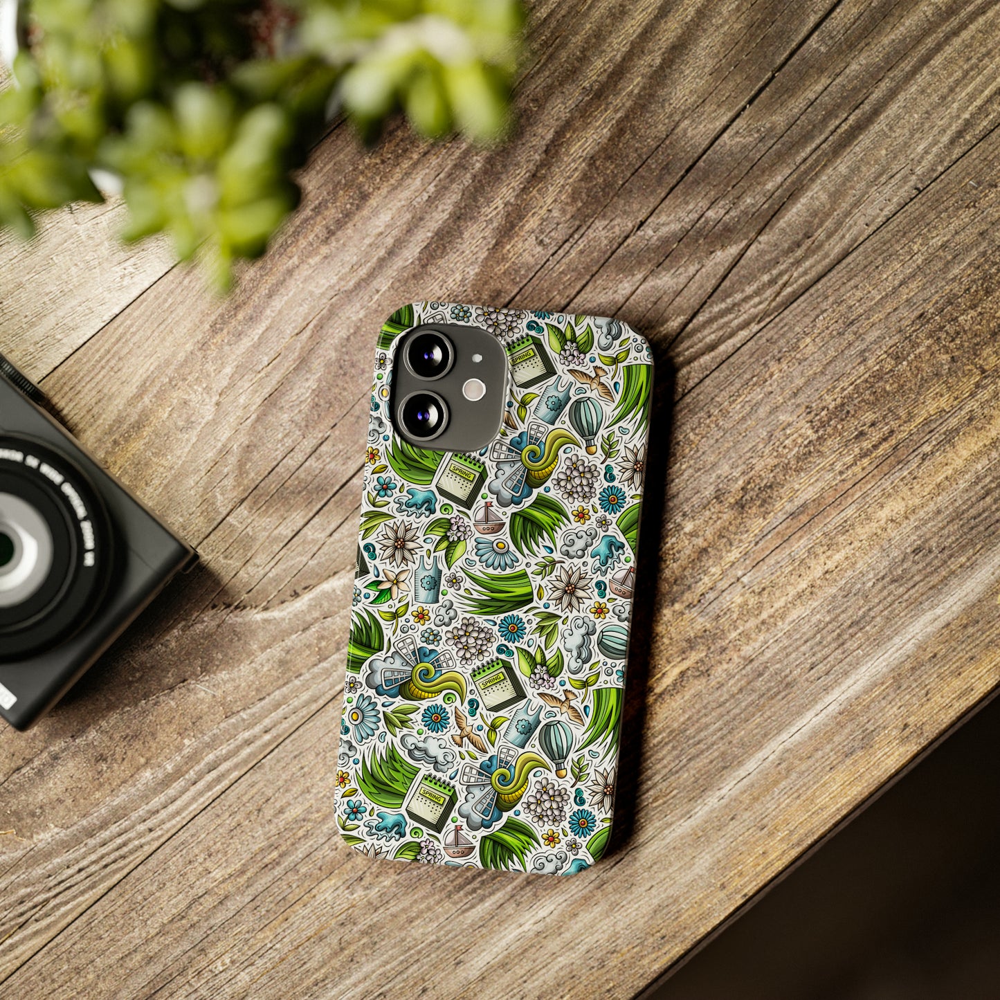 Spring Flowers and Gardening Design Iphone 15-12 Slim Phone Case