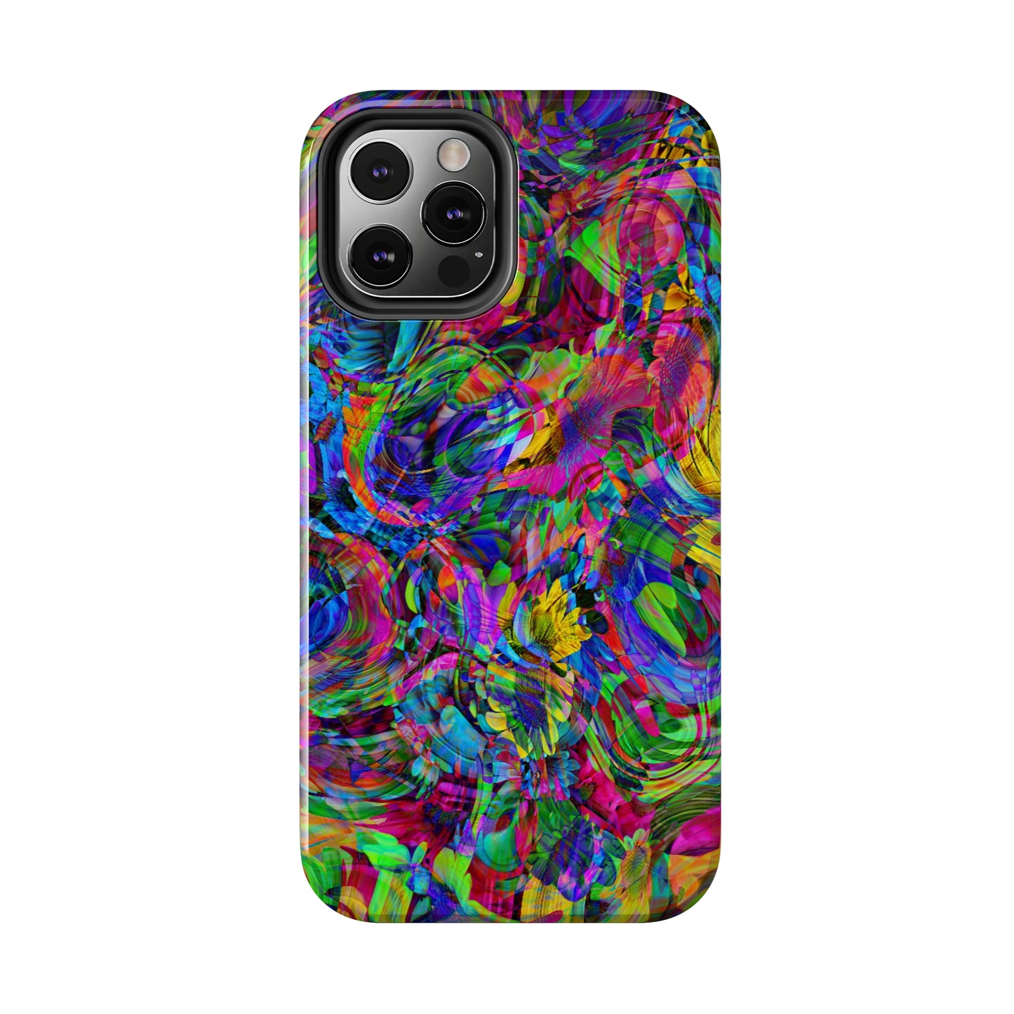 Rainbow Swirls Design Iphone Tough Phone Case