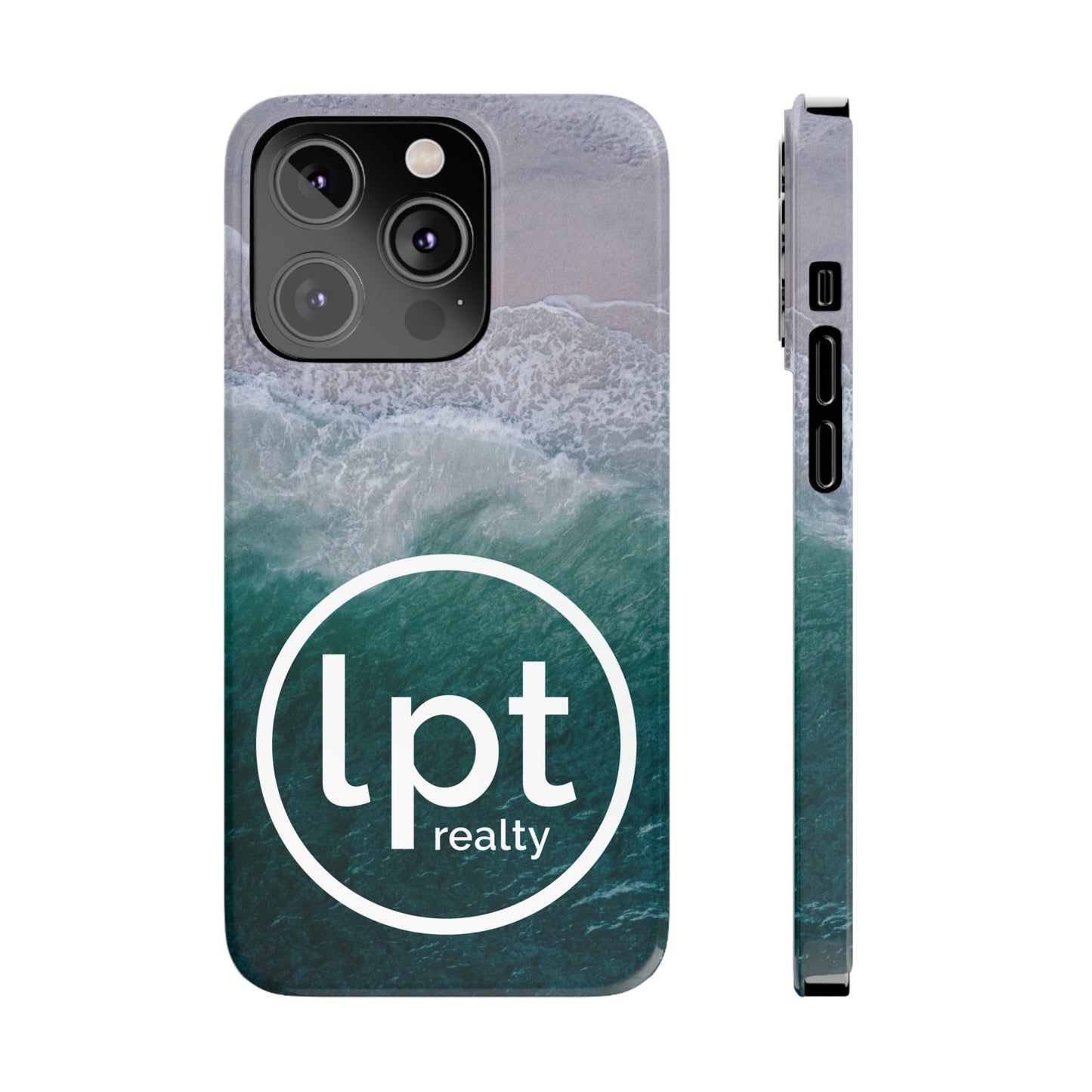 LPT Realty Logo -  Coastal Serenity: Beach and Ocean Bliss Iphone 15-12 Slim Phone Case