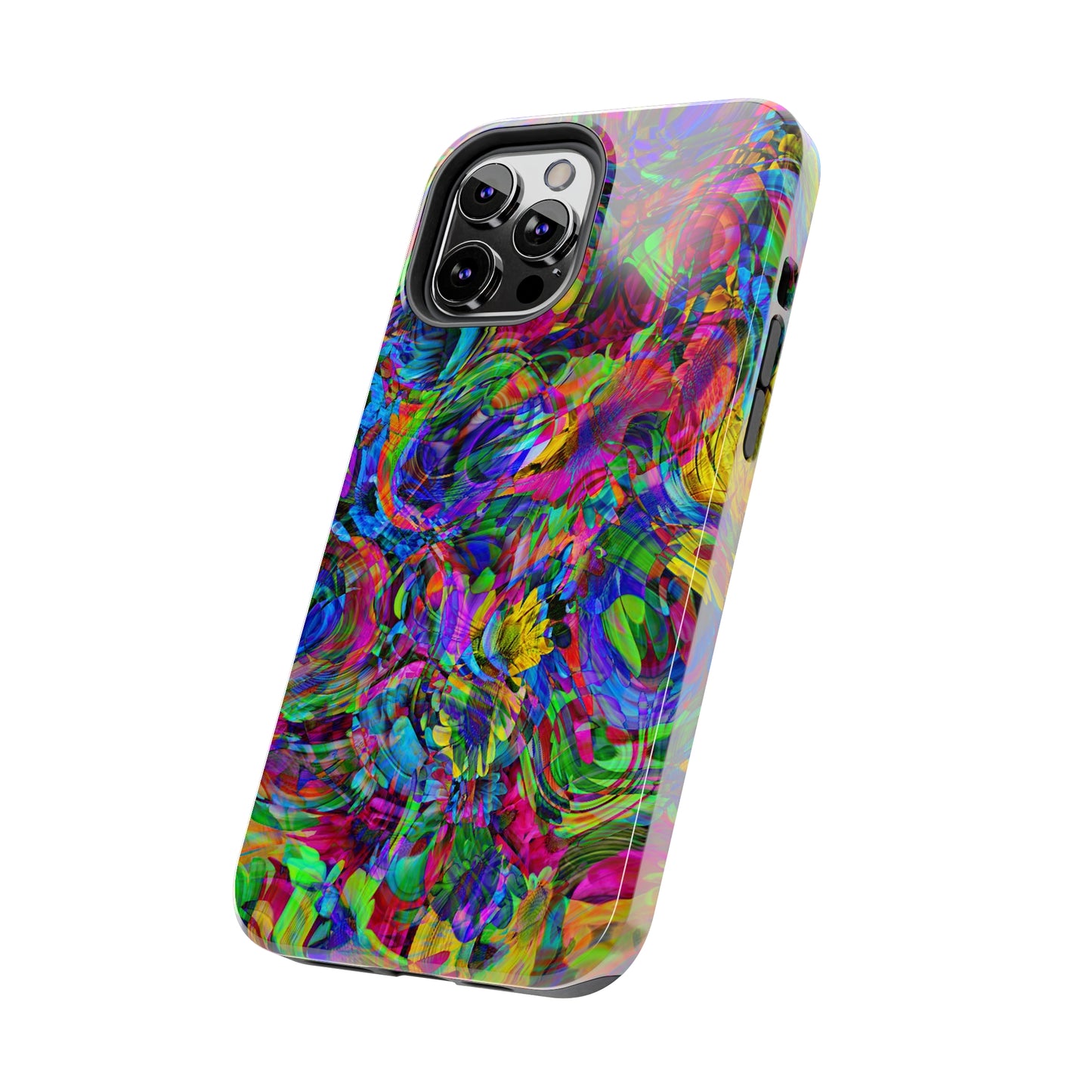 Rainbow Swirls Design Iphone Tough Phone Case