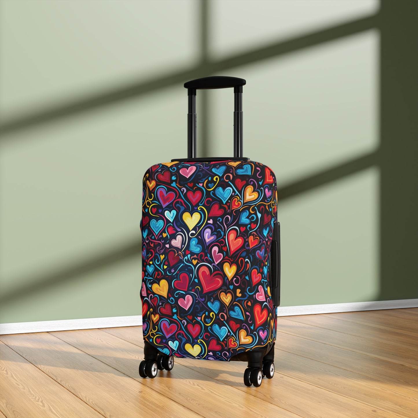 Whimsical Colorful Heart Design  - Luggage Protector and Cover 3 Sizes