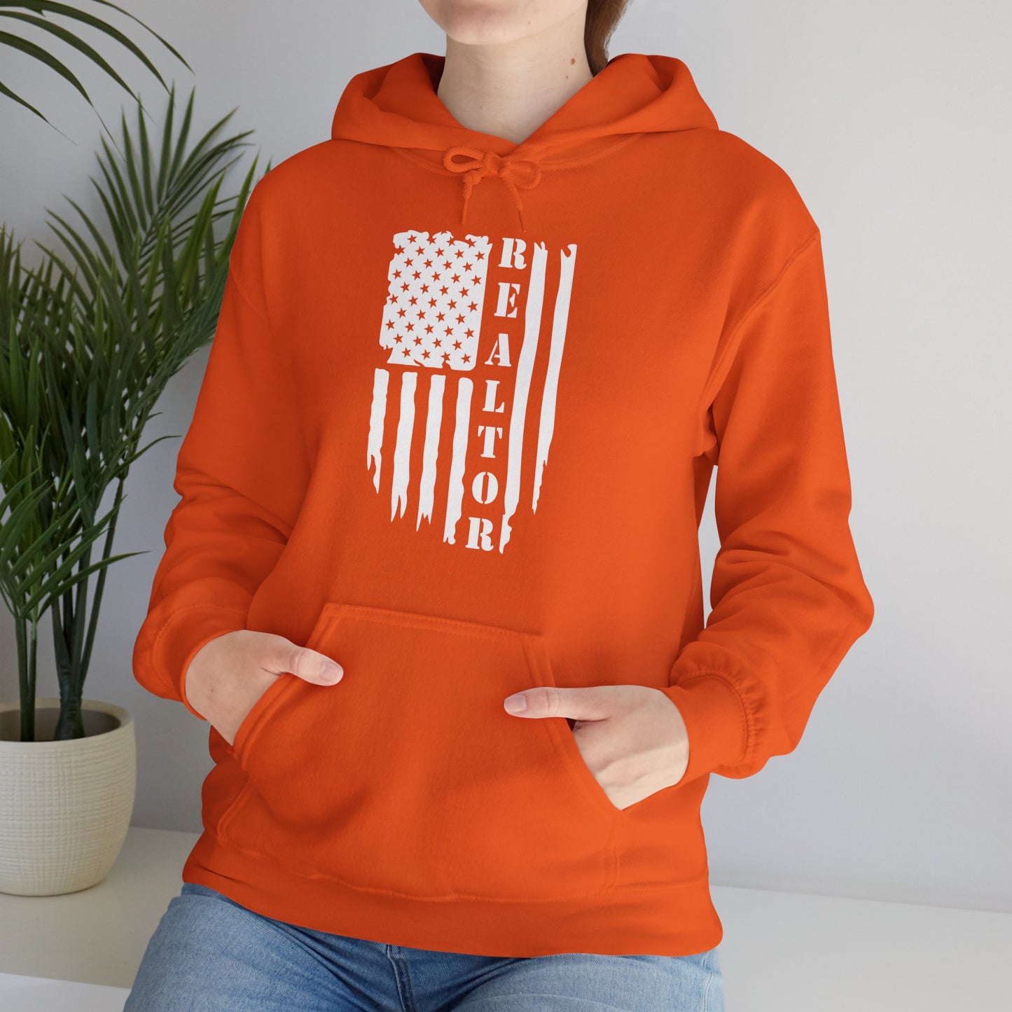 American Flag & Realtor - Hooded Sweatshirt S-5XL