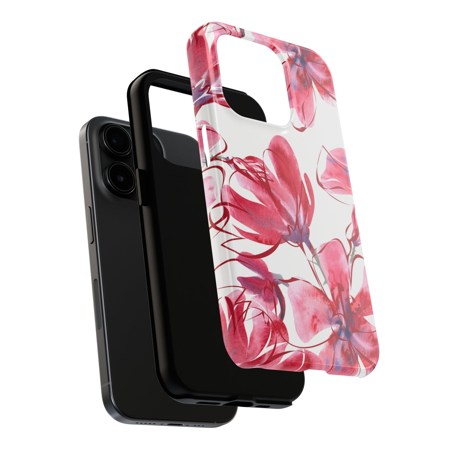 Large Pink Flower Iphone Tough Phone Case