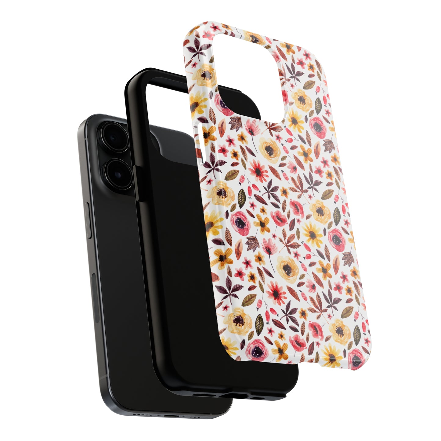 Pink & Yellow Spring Flowers Iphone Tough Phone Case