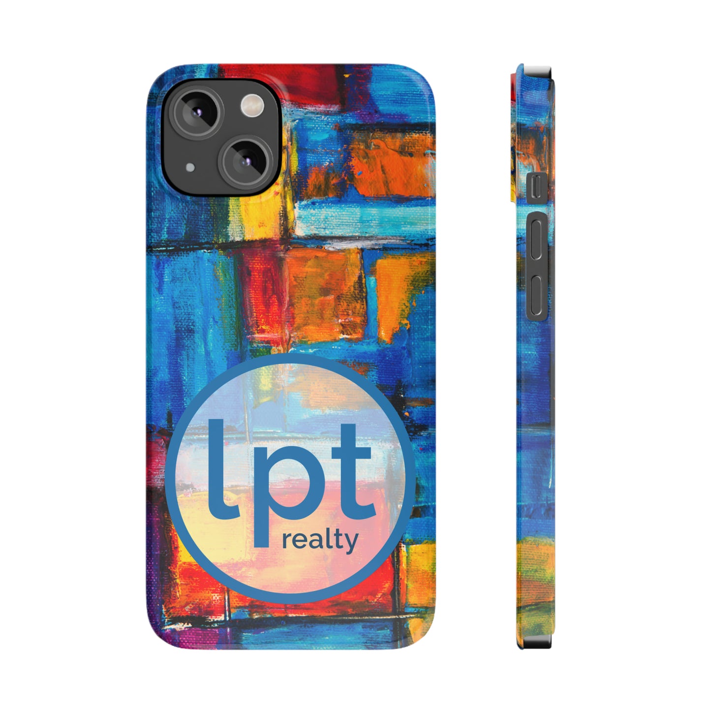 LPT Realty Logo -  Rainbow Abstract Painting Iphone 15-12 Slim Phone Case