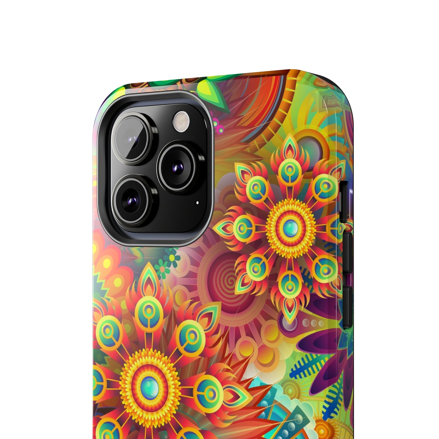 Rainbow Flower Power Design Iphone Tough Phone Case