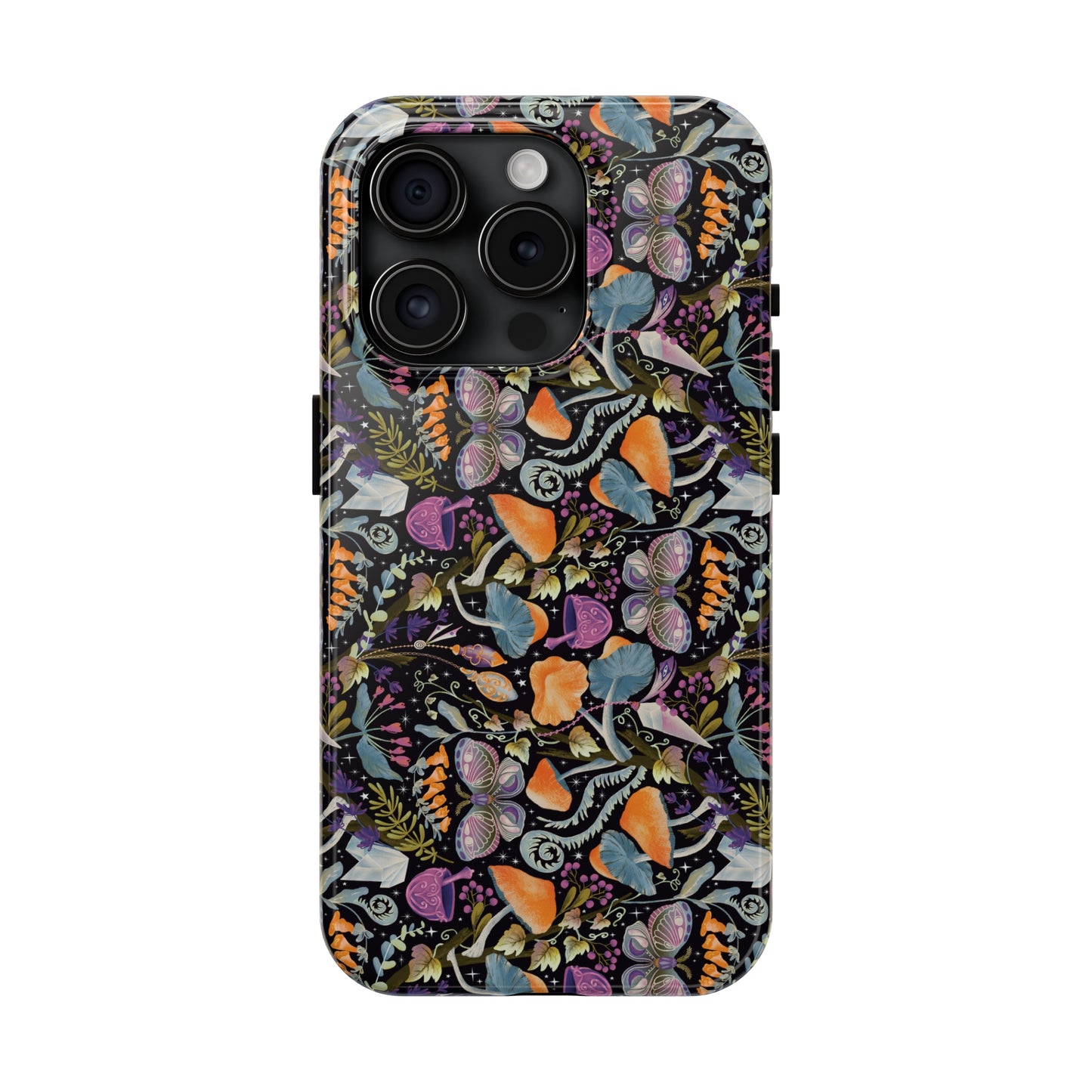 Whimsical Witches' Haven Mystical Garden of Mushrooms and Butterflies Iphone Tough Phone Case