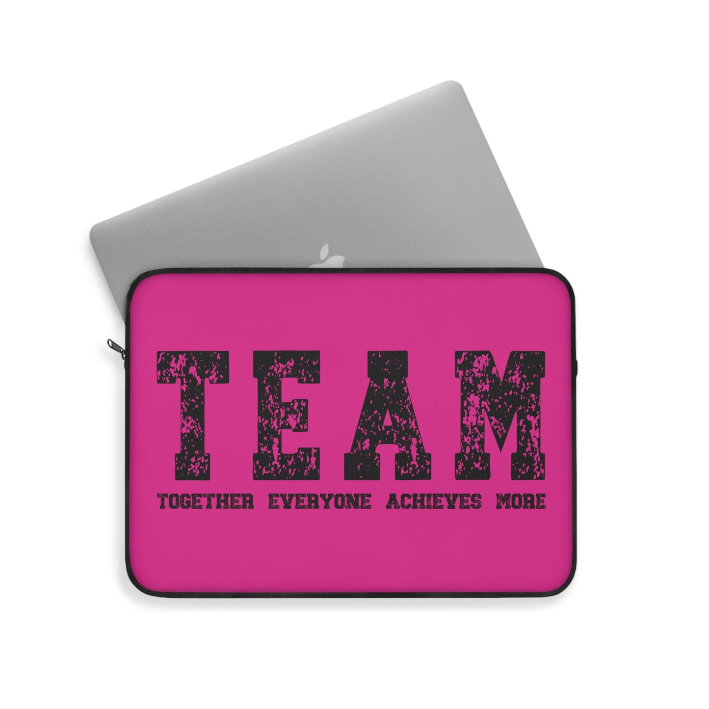 TEAM Together Everyone Achieves More Pink & Black Laptop or Ipad Protective Sleeve 3 Sizes