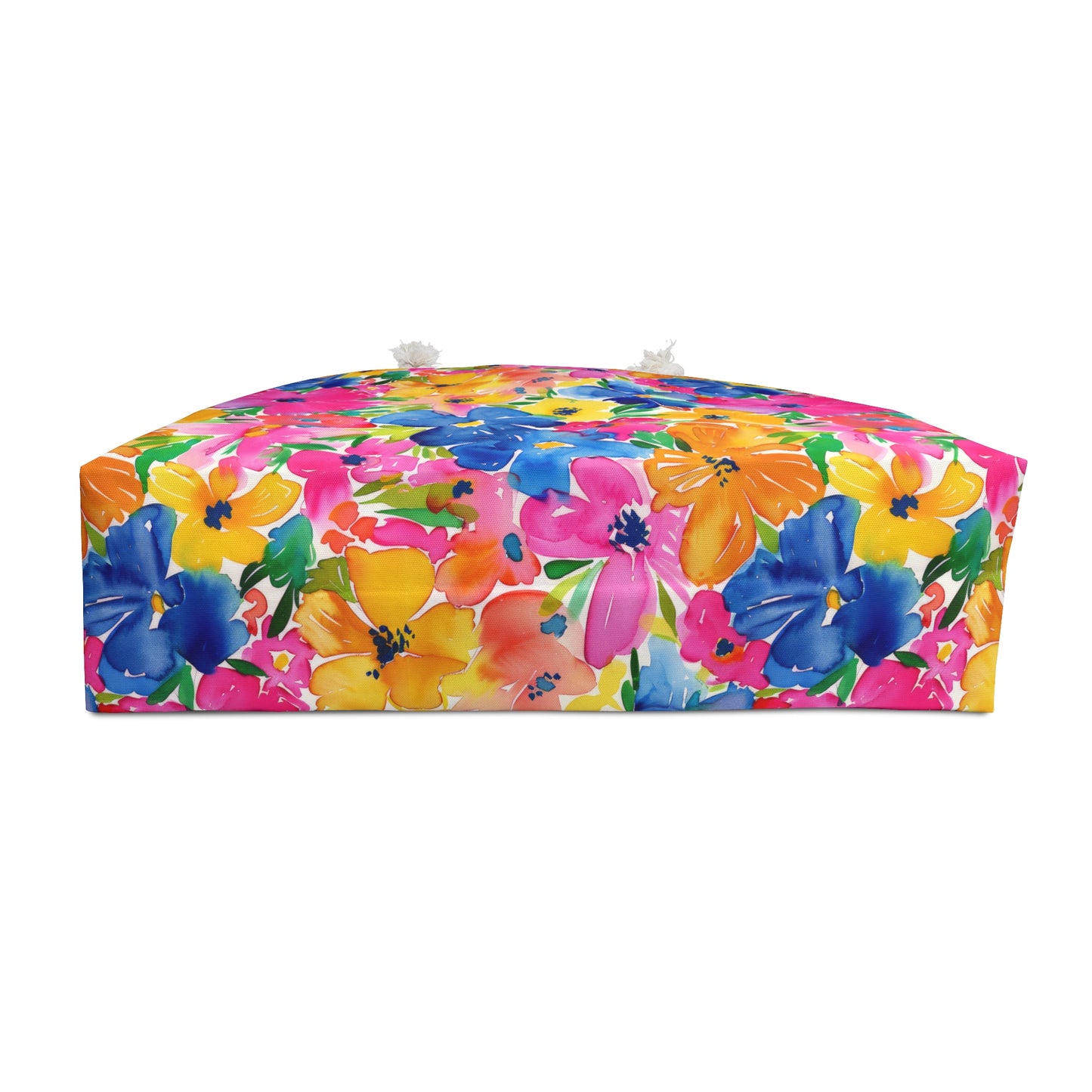 Springtime Kaleidoscope: Multi-color Watercolor Blossoms in Bloom  Oversized Weekender Bag