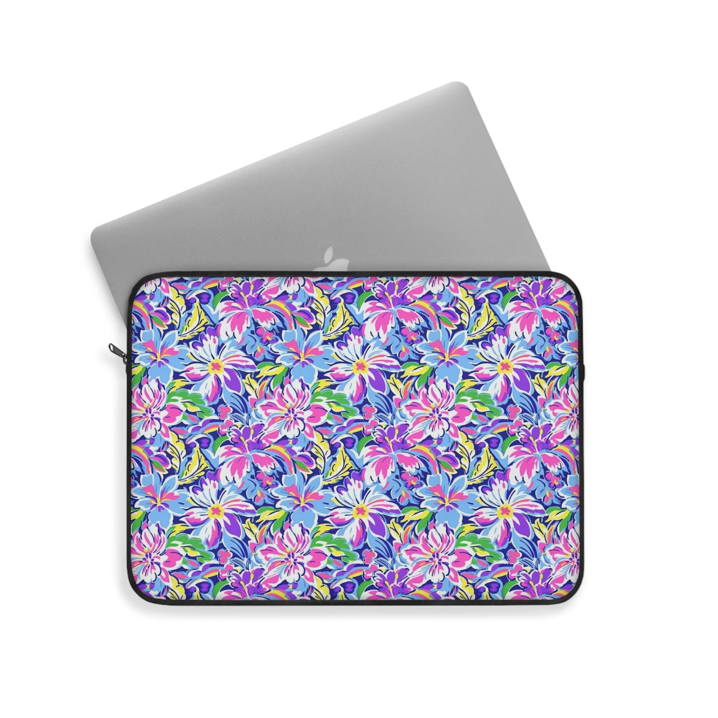 Tropical Burst: Vibrant Summer Flowers in Full Bloom Laptop or Ipad Protective Sleeve Three Sizes Available