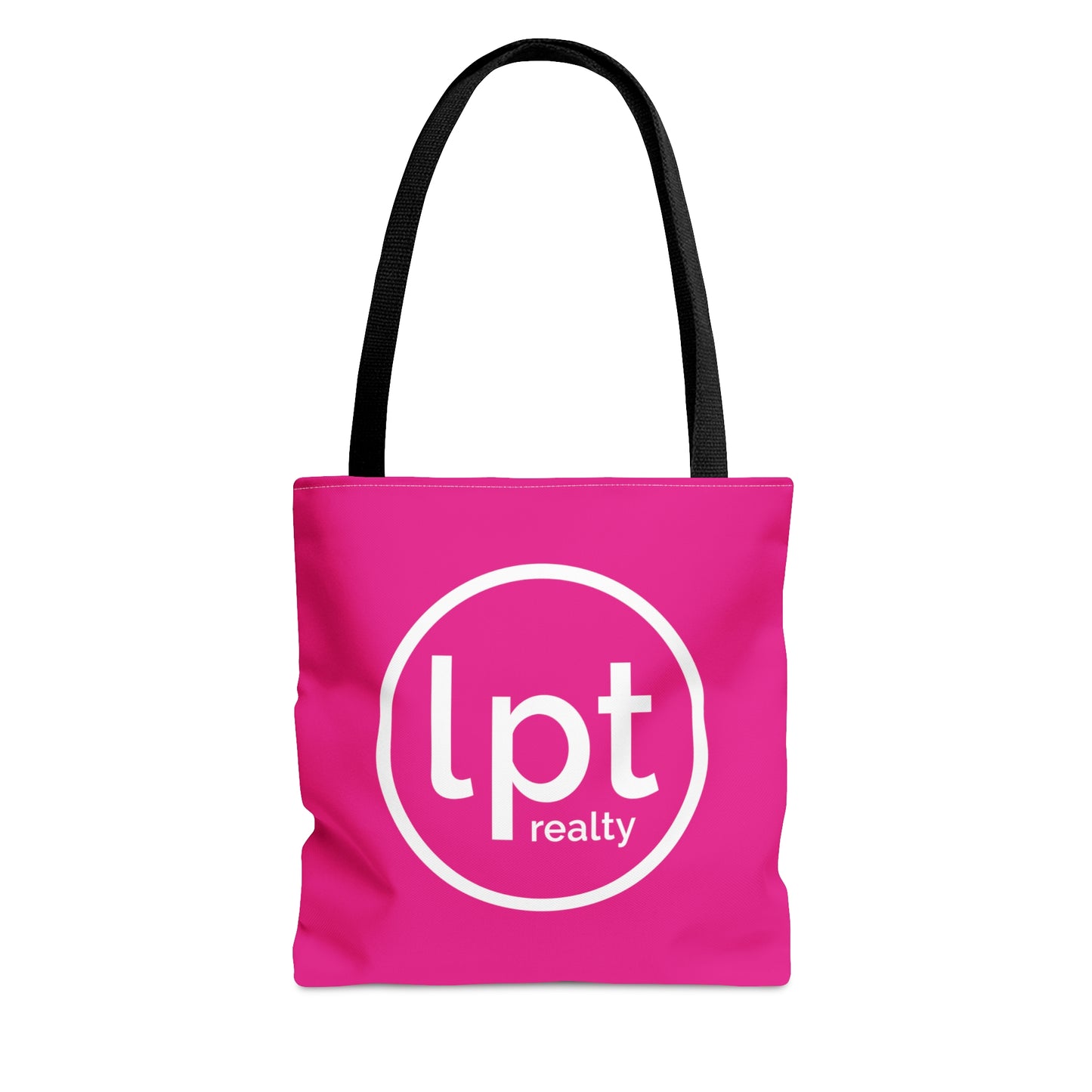 LPT Realty Logo White on Pink  - Canvas Tote 3 Sizes